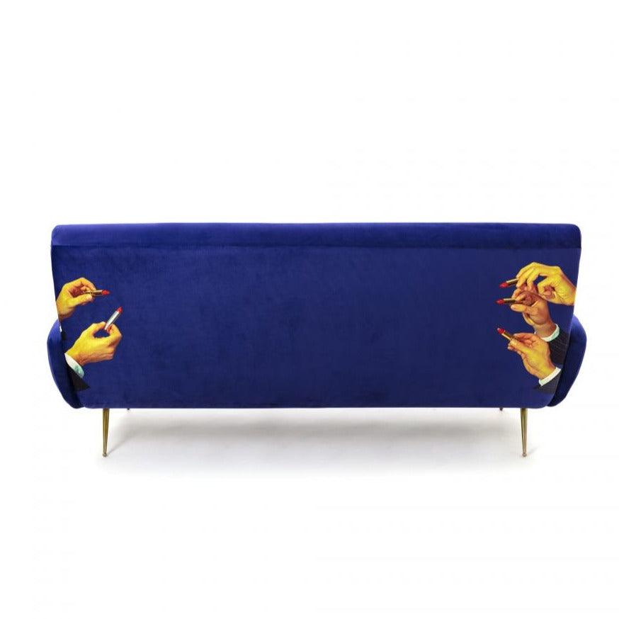 3-seater sofa LIPSTICKS blue - Eye on Design