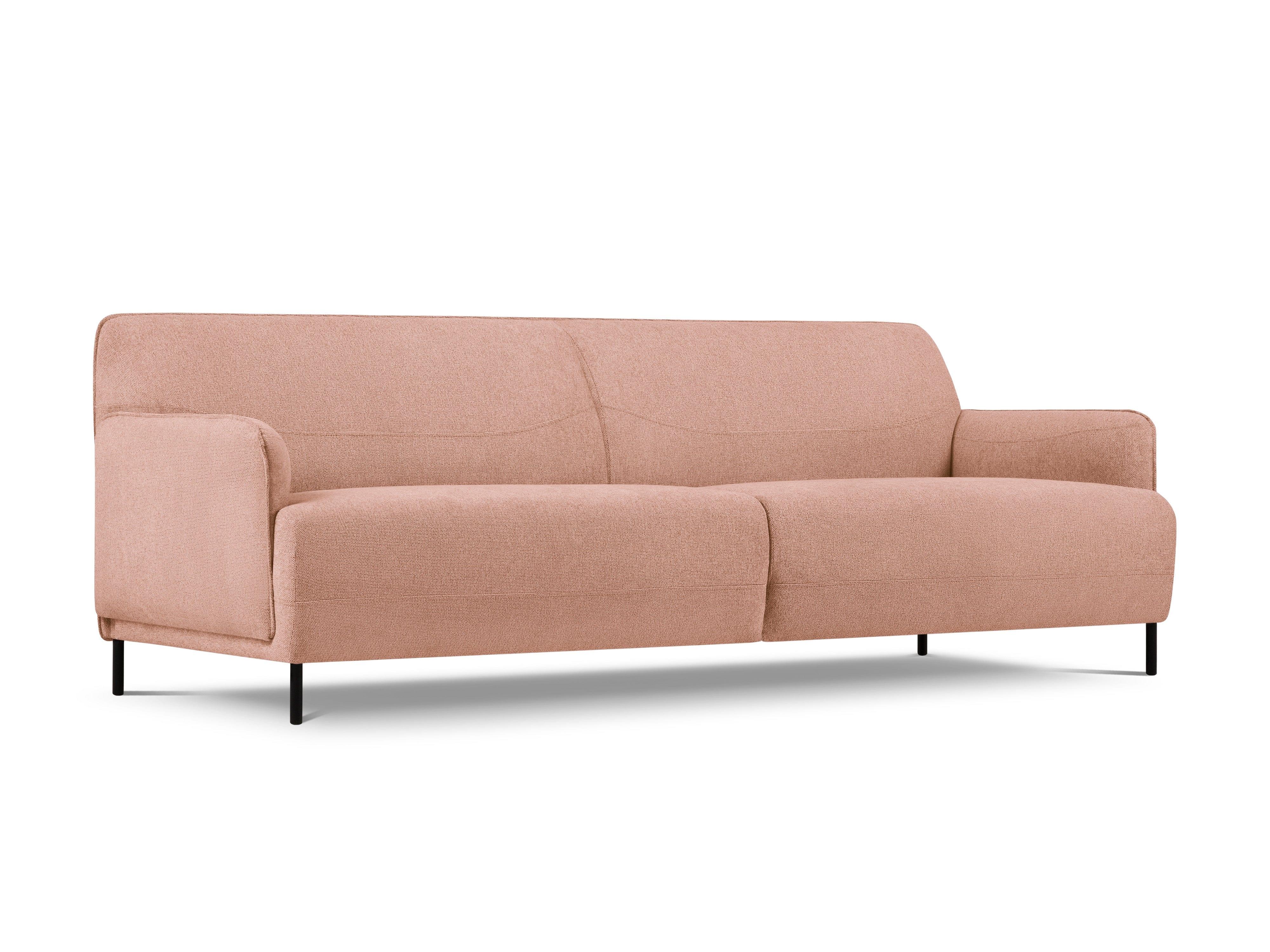 Sofa, "Neso", 3 Seats, 235x90x76
 ,Pink,Black Metal, Windsor & Co, Eye on Design