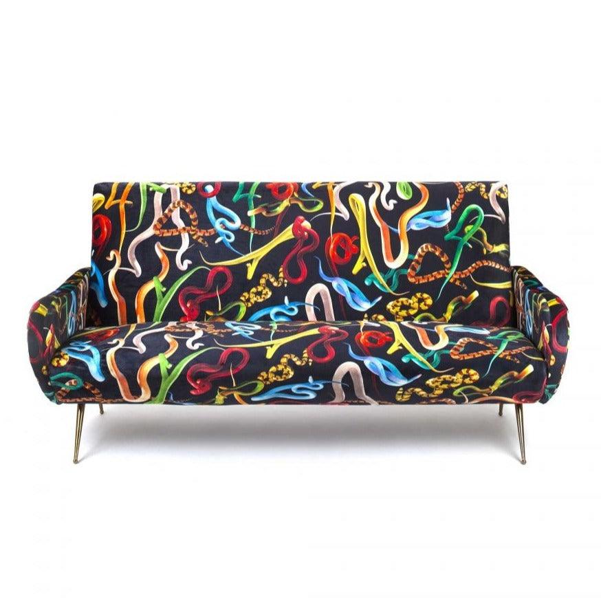 3-seater sofa SNAKES black - Eye on Design