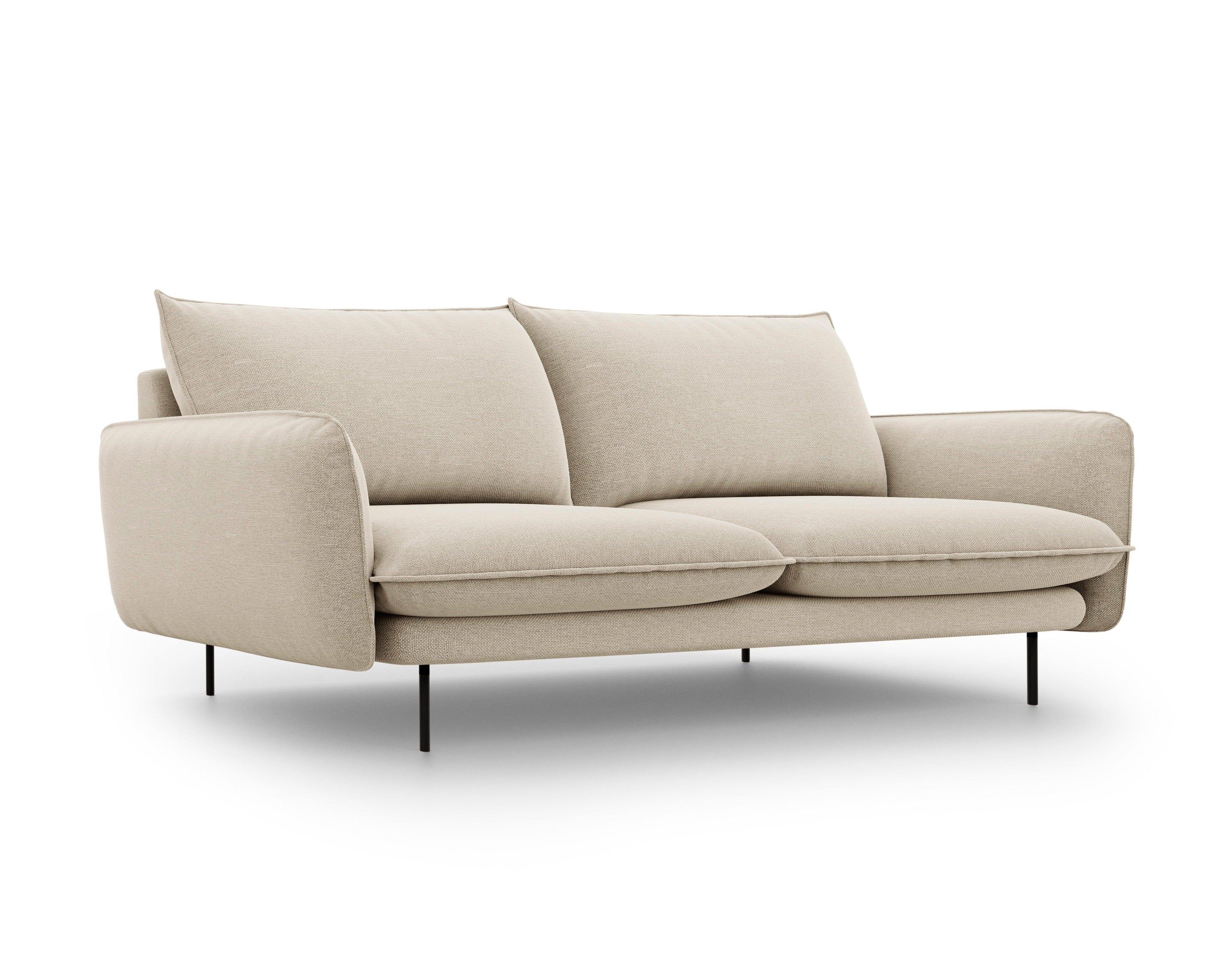 3-seater sofa VIENNA beige with black base - Eye on Design