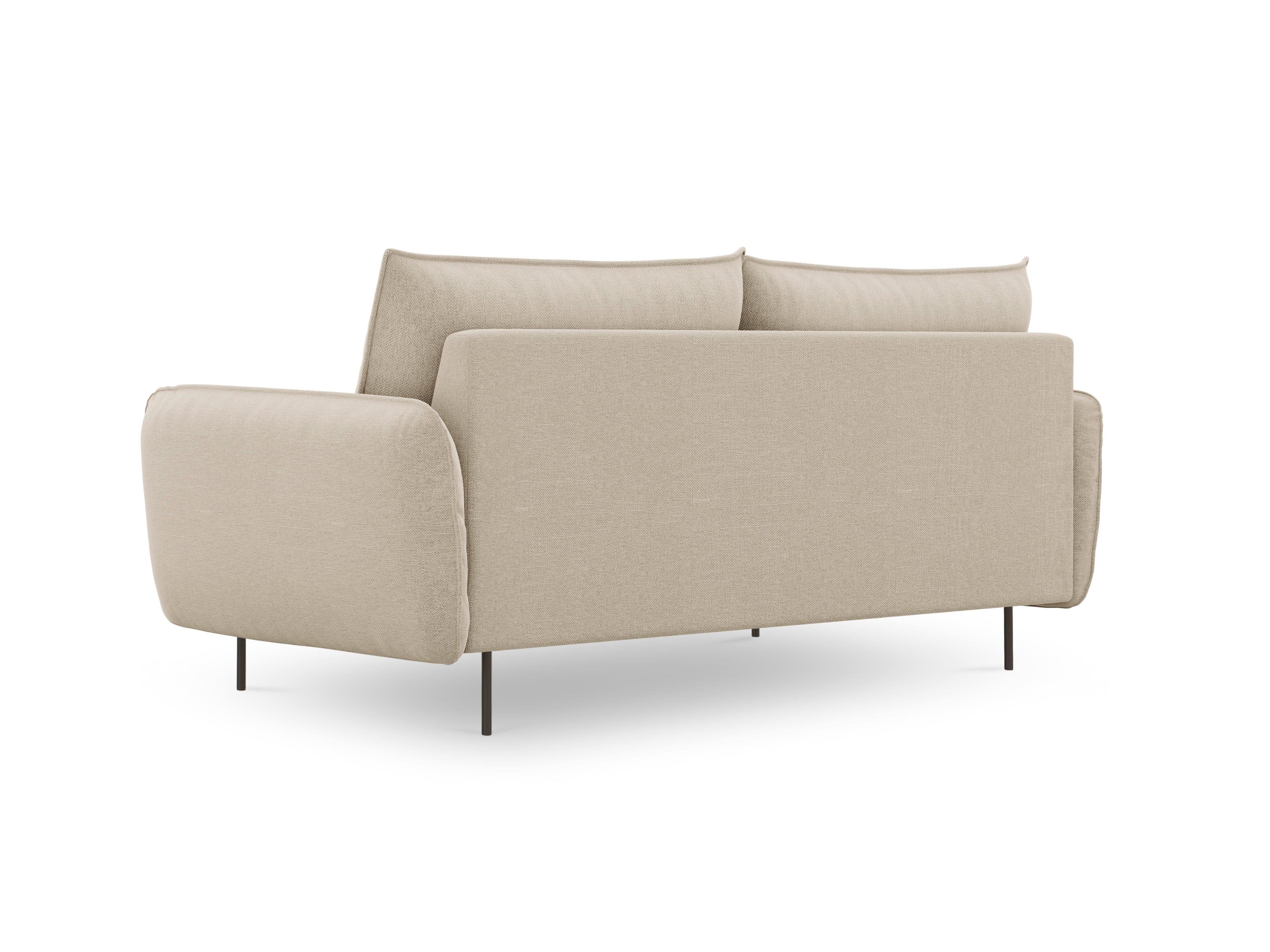 3-seater sofa VIENNA beige with black base - Eye on Design