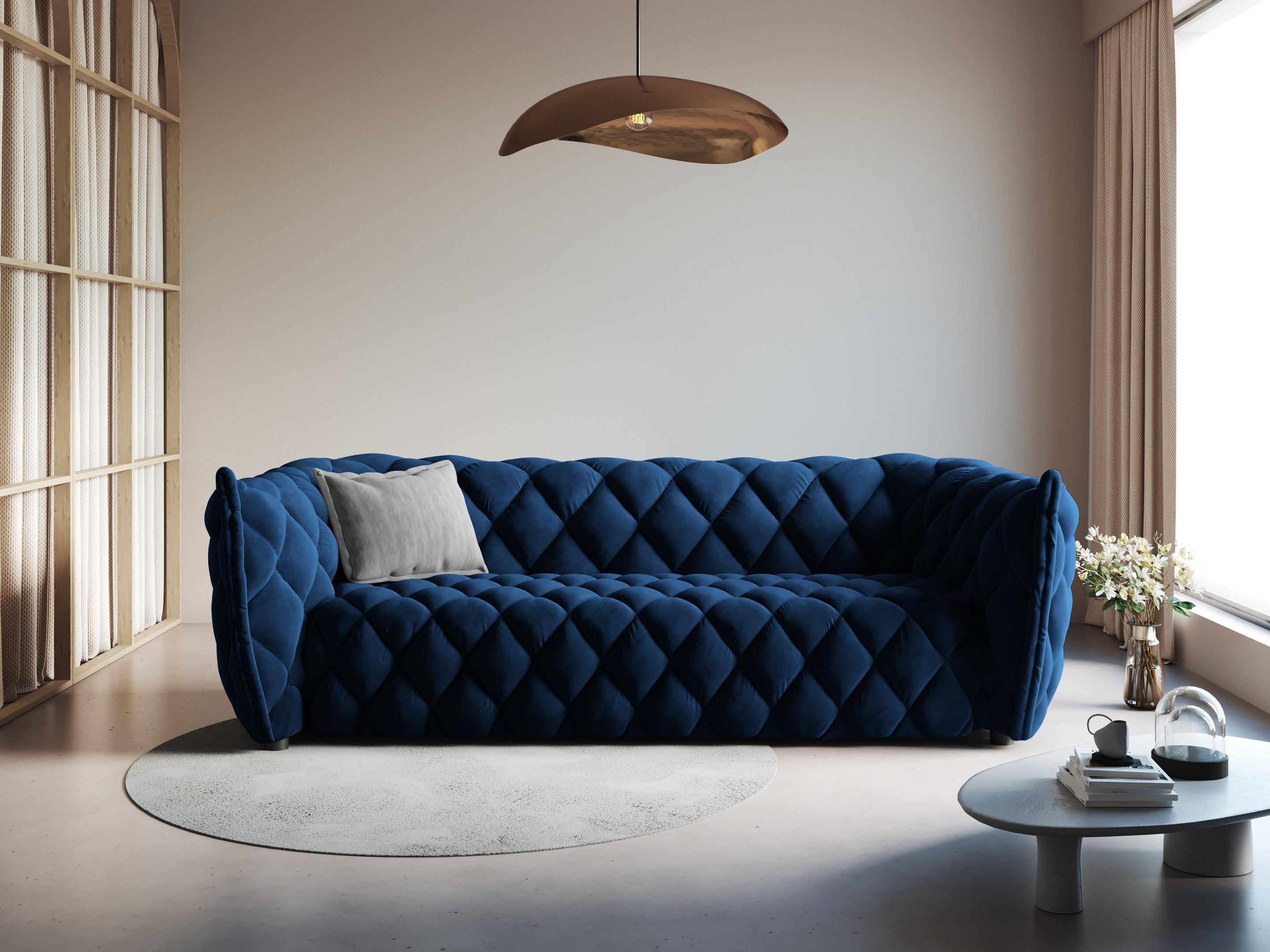 3-seater velvet sofa FLANDRIN royal blue - Eye on Design