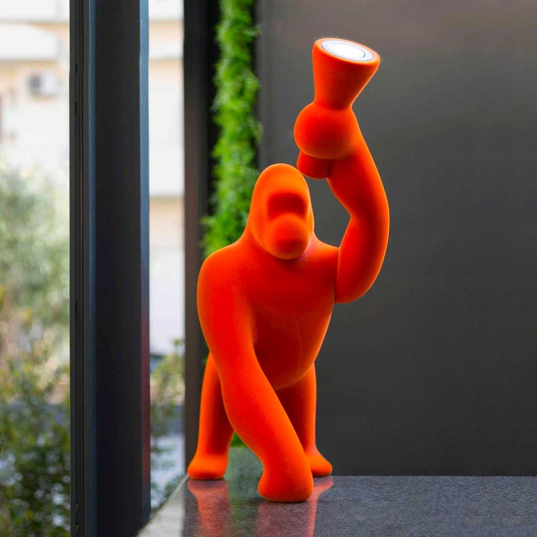 KONG VELVET orange table lamp, QeeBoo, Eye on Design