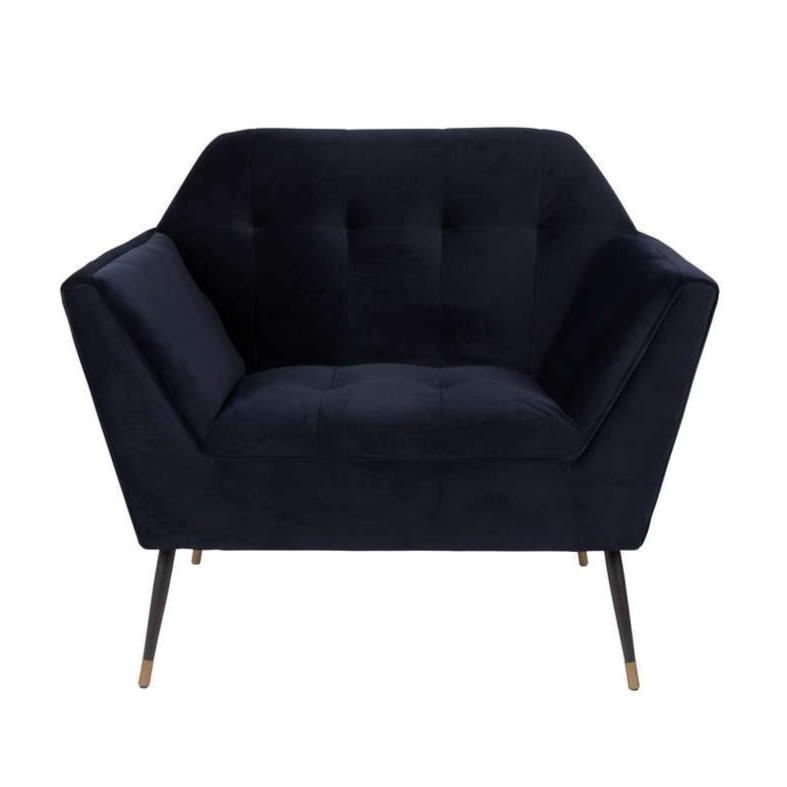 KATE lounge armchair navy blue