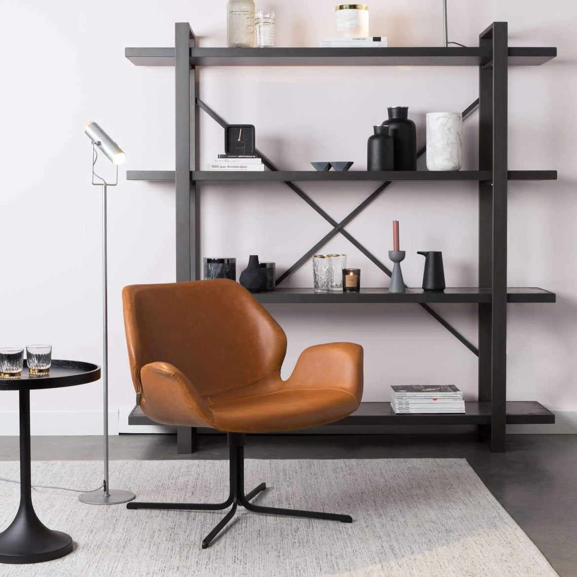 NIKKI brown lounge armchair - Eye on Design