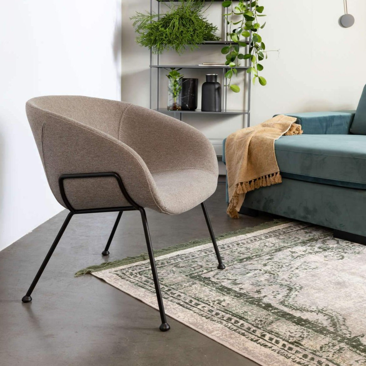 FESTON lounge armchair grey