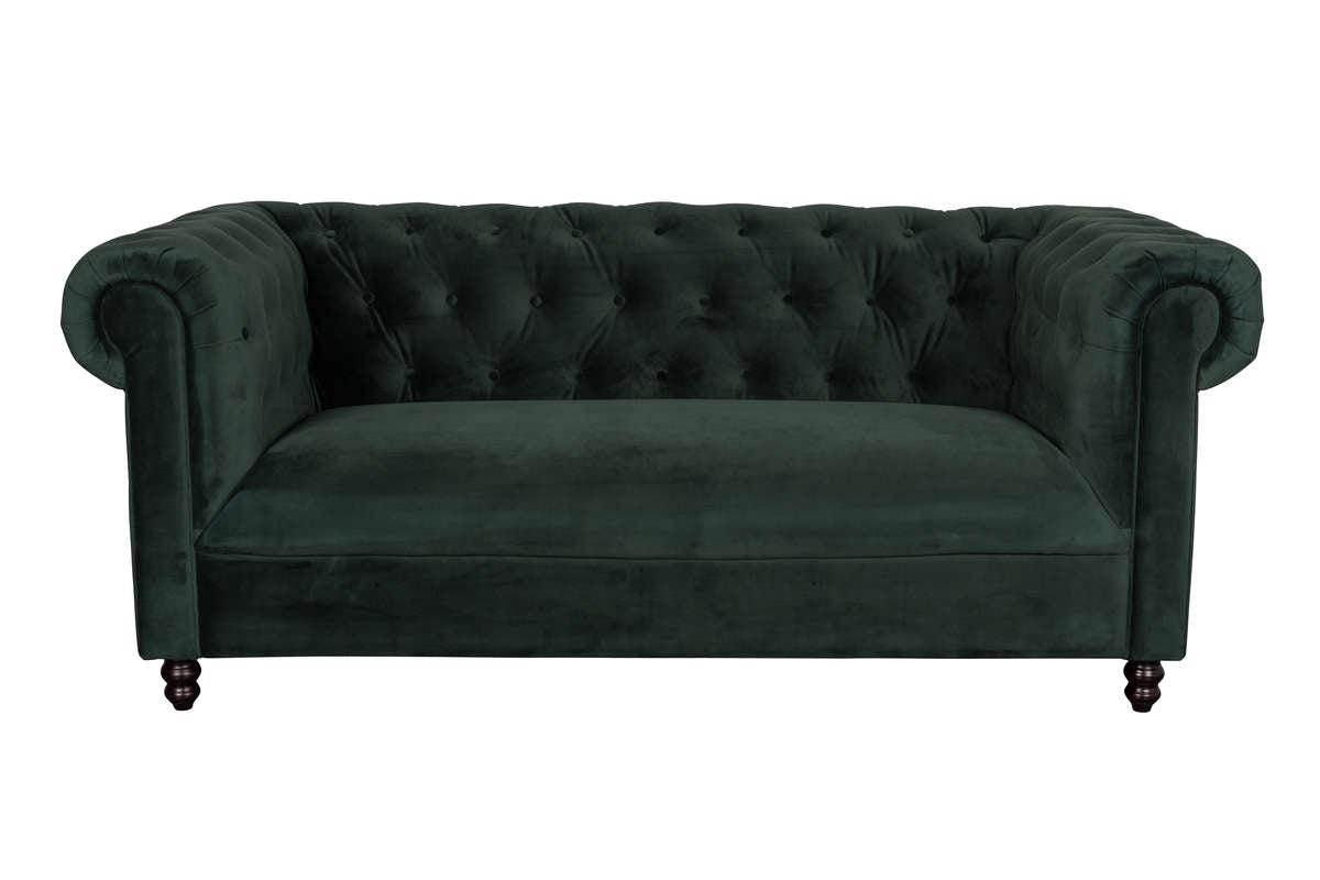 CHESTER VELVET sofa dark green