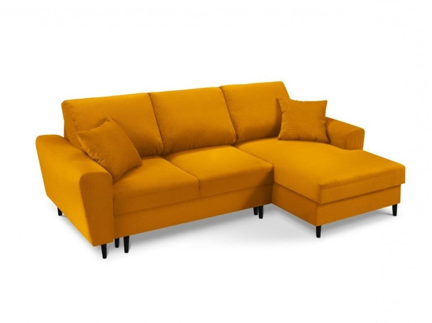 Right -sided corner sofa yellow