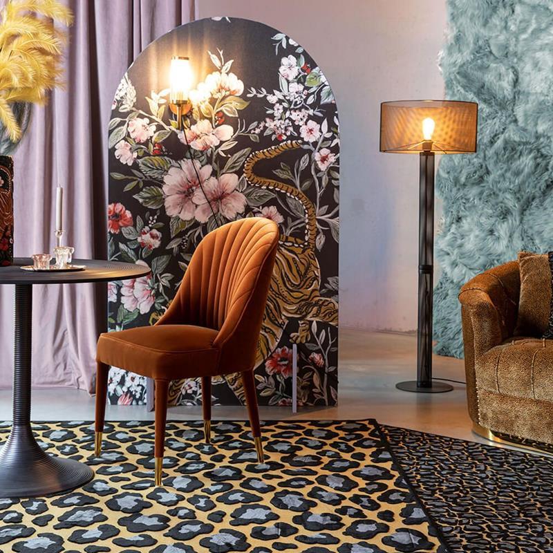 The bold monkey it's a wild world rug Mama Panther is a simple way to change the character of the room. It is a vocal point for minimalist interiors or a fun sparring partner for each room that is not afraid of a collision of prints.