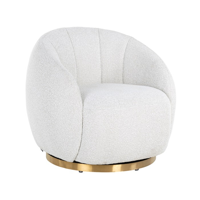 MONZA swivel armchair white boucle - Eye on Design