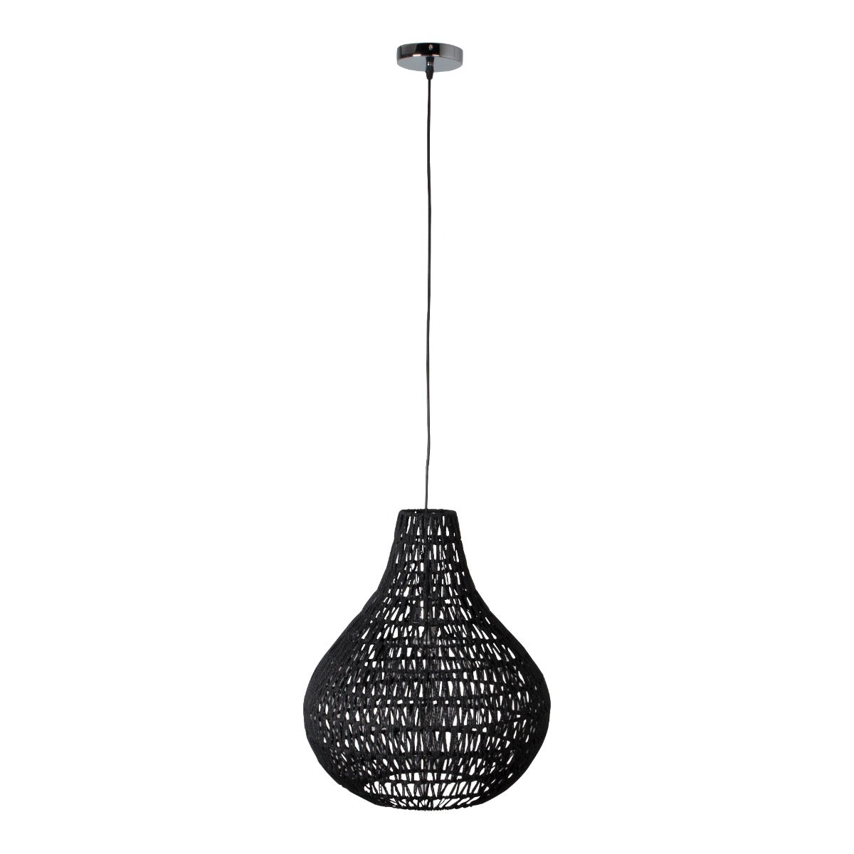 Cable Drop hanging lamp is a unique drop -shaped lighting that casts an unprecedented shade on the wall of a modern living room or bedroom. The material from which the shade was made deserve attention for a moment. The metal, which is the basis of its form, has been covered with black paper to get adequate light absorption, provides exceptional coziness.