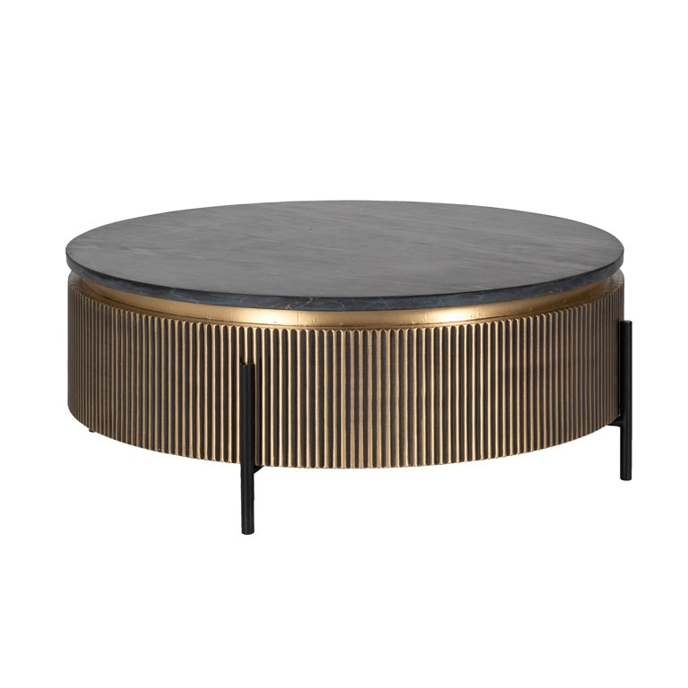 Round coffee table IRONVILLE gold - Eye on Design