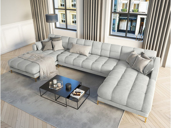 Silver sofa for modern interiors
