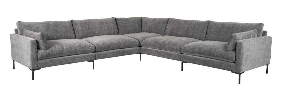 7-seater SUMMER anthracite corner sofa, Zuiver, Eye on Design