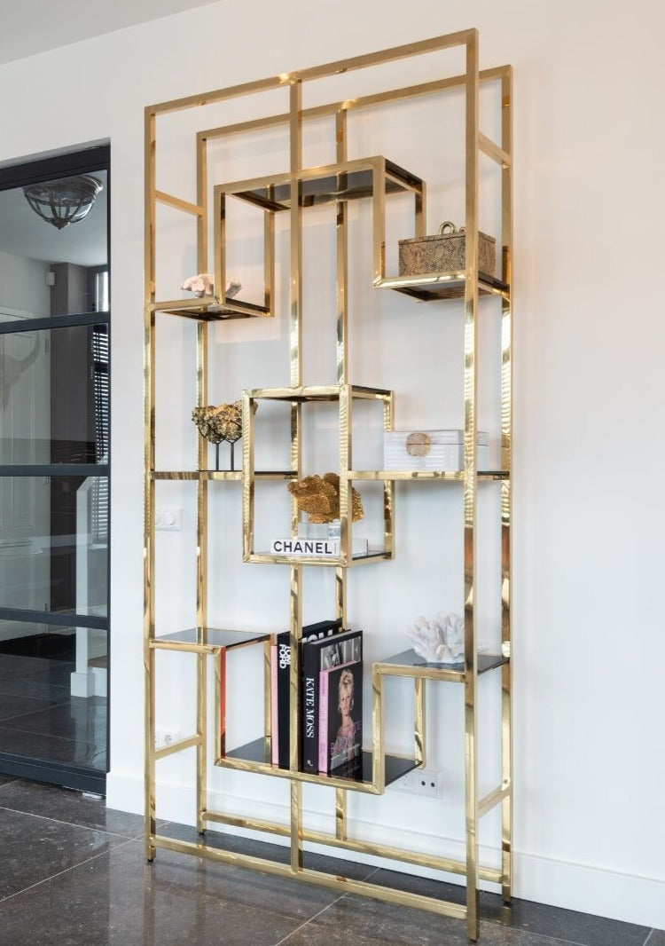 FLORENCE bookcase, gold
