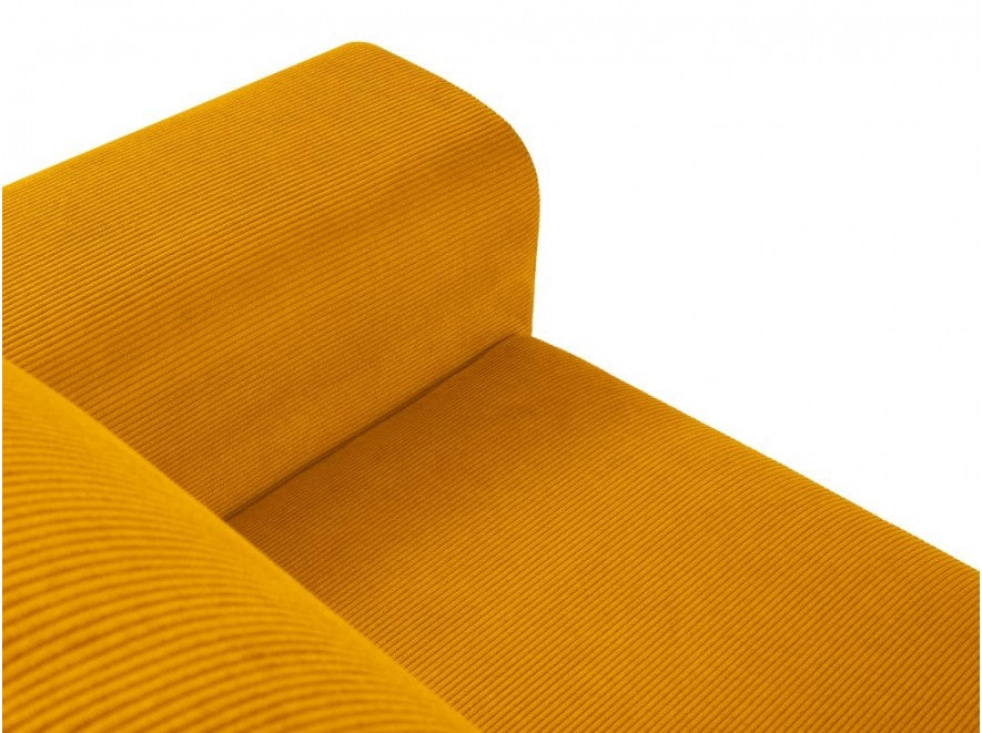 Matte corduroy yellow fabric