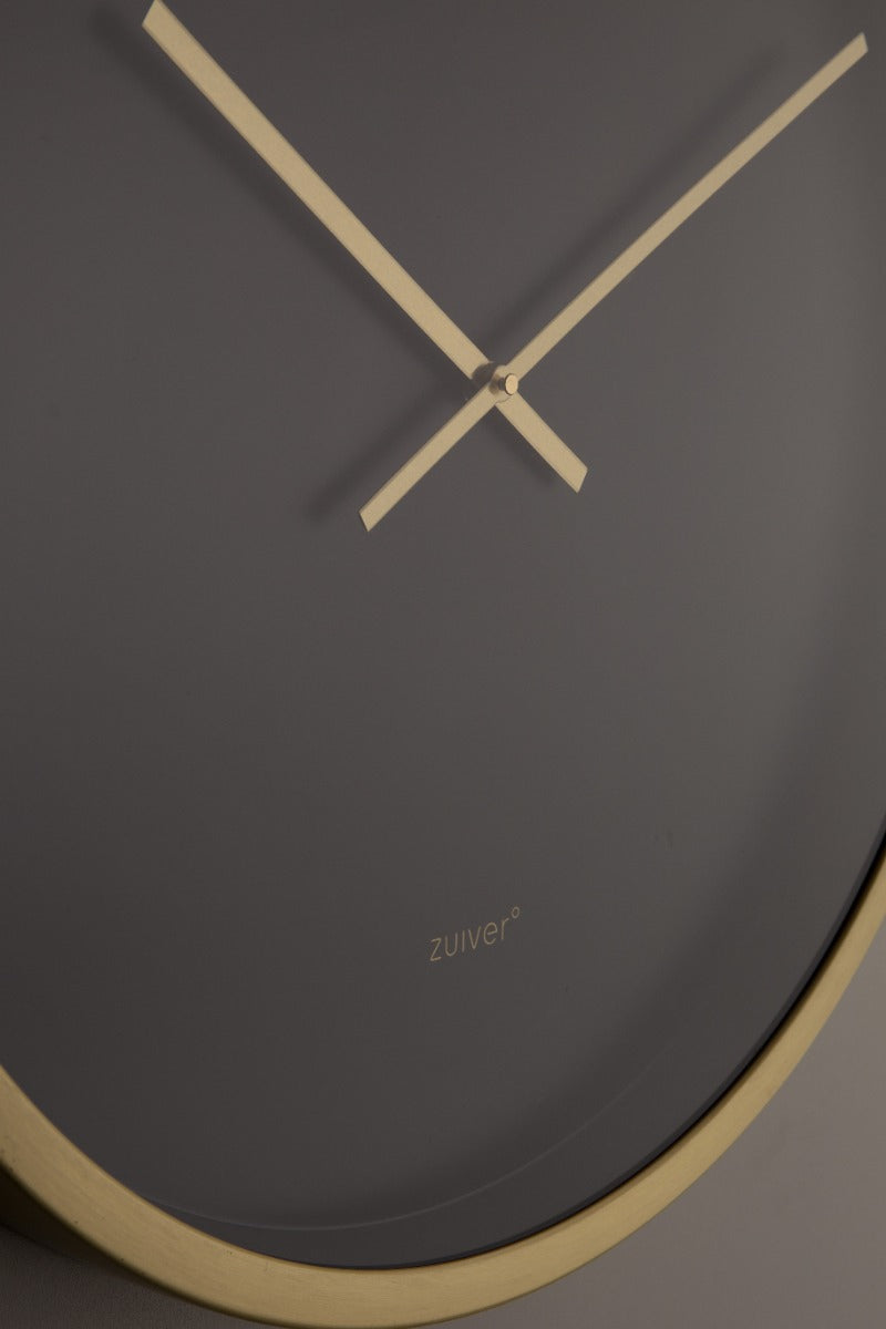 TIME clock BANDIT black brass, Zuiver, Eye on Design