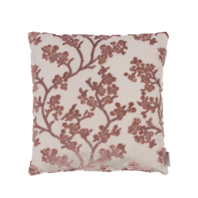 The APRIL pillow is inspired by delicate Japanese cherry flowers, often depicted in art. Their delicate elegance has been captured with a soft yarn on a shiny, silky fabric. Bring a little spring to the living room in an oriental style. Place on a sofa or sofa, individually or in a set. The office, with a classic decor, will gain additional comfort when the pillow is placed under the back on a chair.