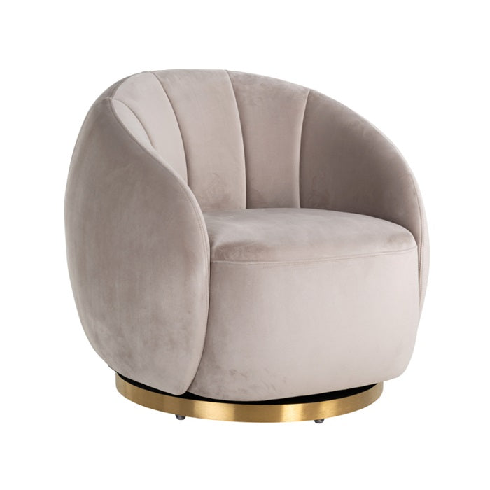 MONZA swivel armchair beige - Eye on Design