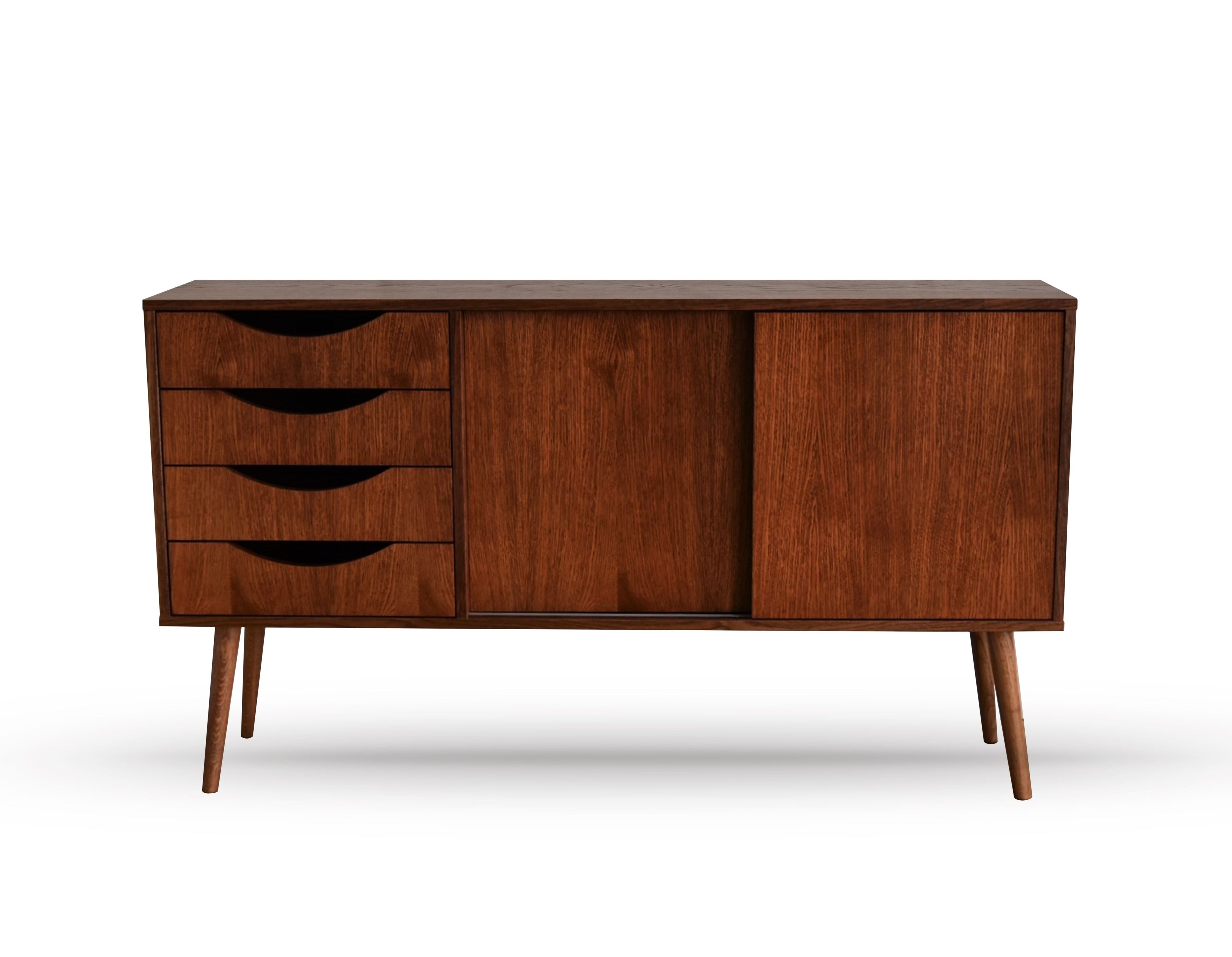 CLASSY SLIDE HIGH chest of drawers brown