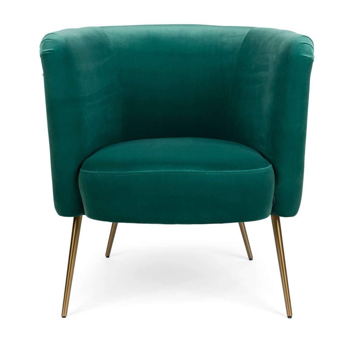 The Bold Monkey Such and Stud armchair is made of luxurious, velvet upholstery and matte, brass legs. The retro style with buttons is contrasted with modern rounded lines, which results in a real armchair for any room. But the real MVP of this velvet chair is its golden border with studs.