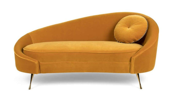 Clean lines and contemporary design collide in the sofa I am Not A Croissant. Sofa Bold Monkey I am Not A Croissant has an asymmetrical design, with one side of the sofa support made so that it is higher than the other. This plush, velvet sofa brings the quintessence of Parisian style to every space.