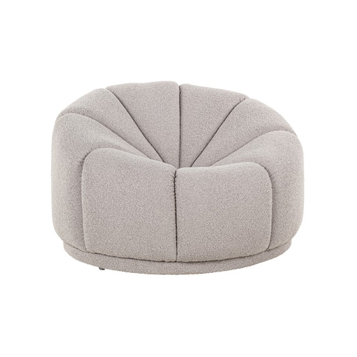 PALERMO pouffe taupe boucle