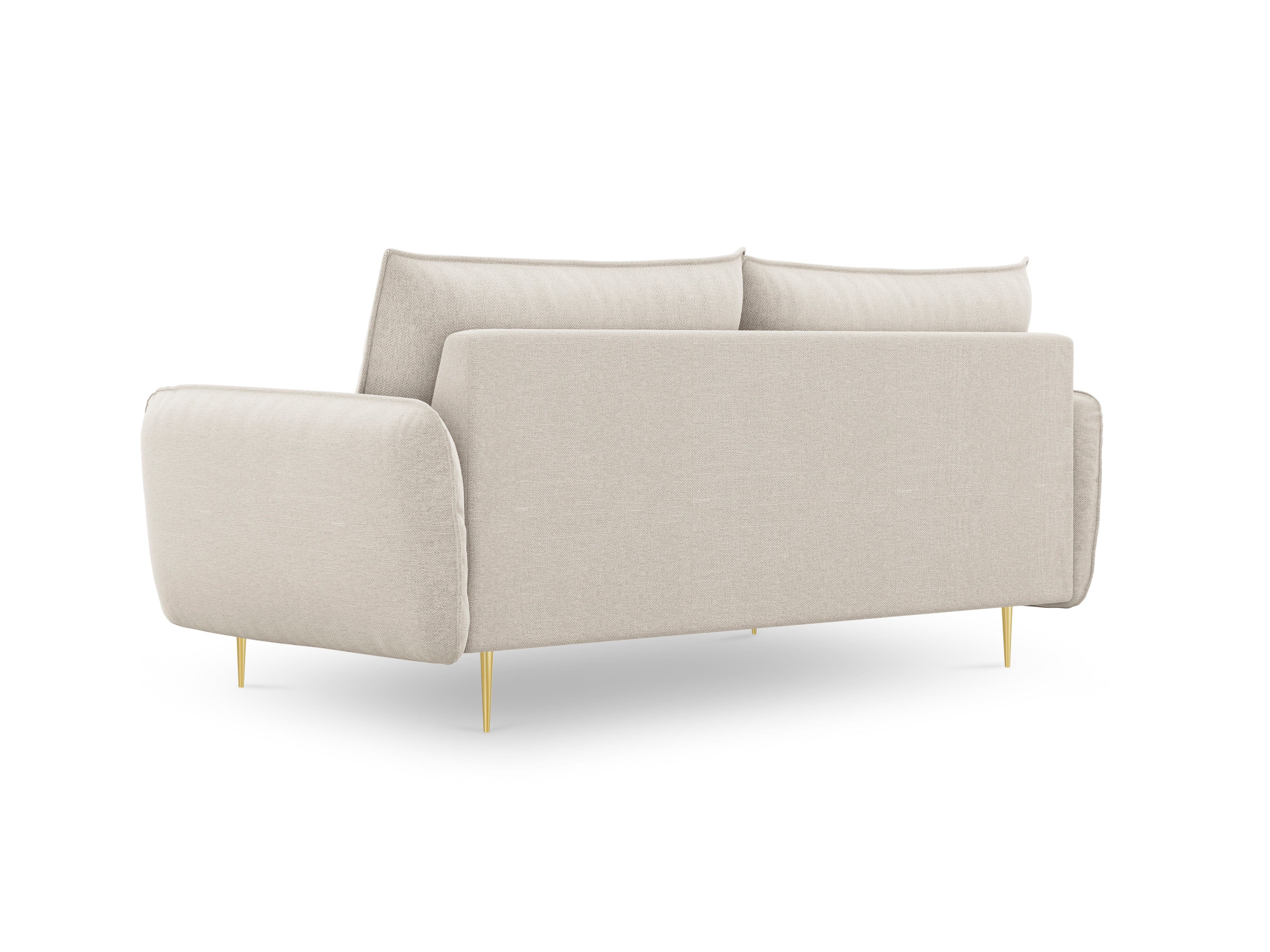 3-seater sofa VIENNA sand with gold base
