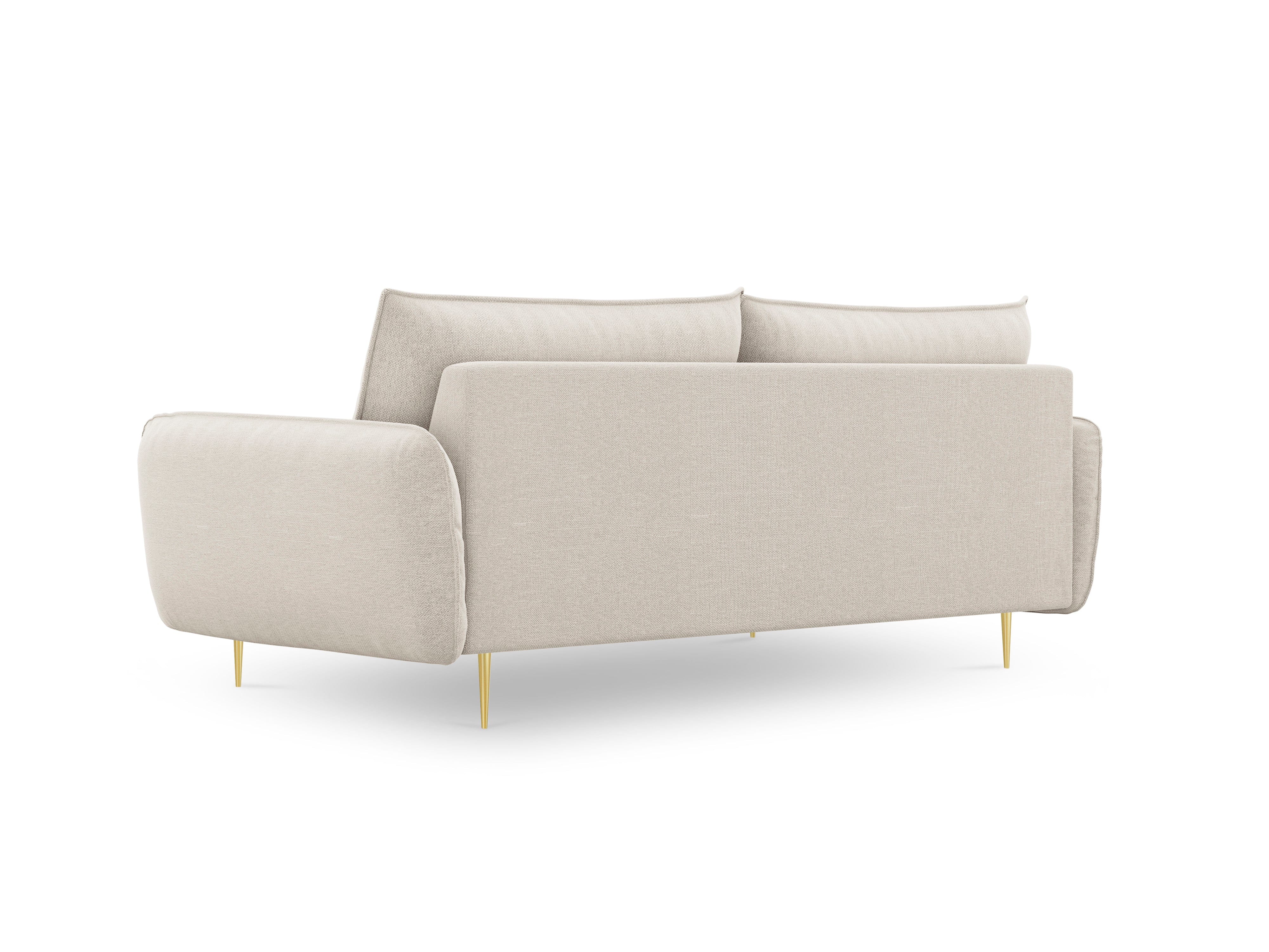 4-seater sofa VIENNA sand with gold base