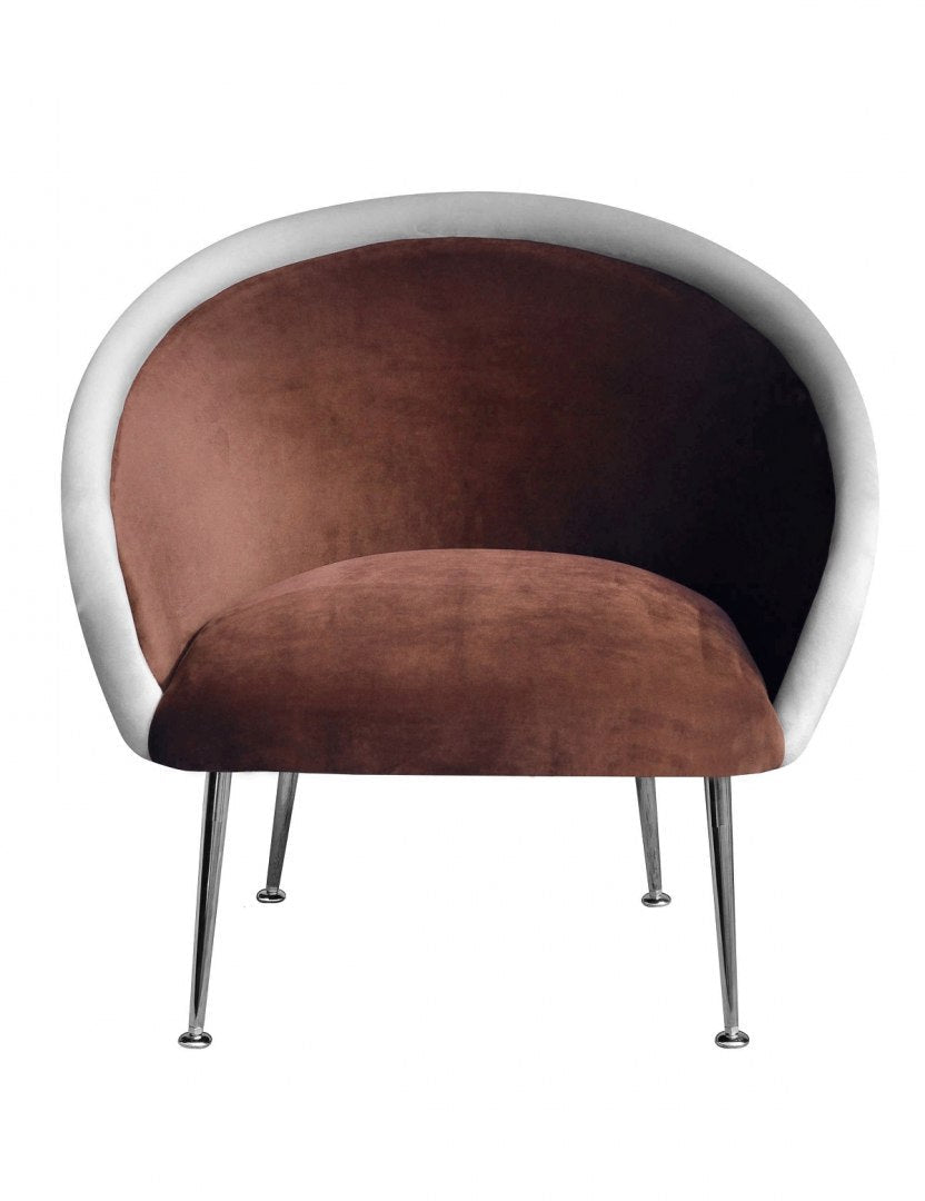PLUM 3 armchair brown with white roller, Happy Barok, Eye on Design