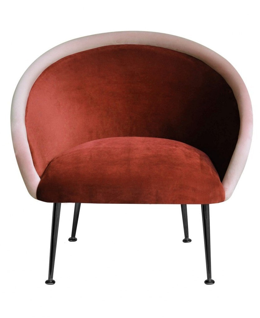 PLUM 3 armchair in copper with beige roller, Happy Barok, Eye on Design