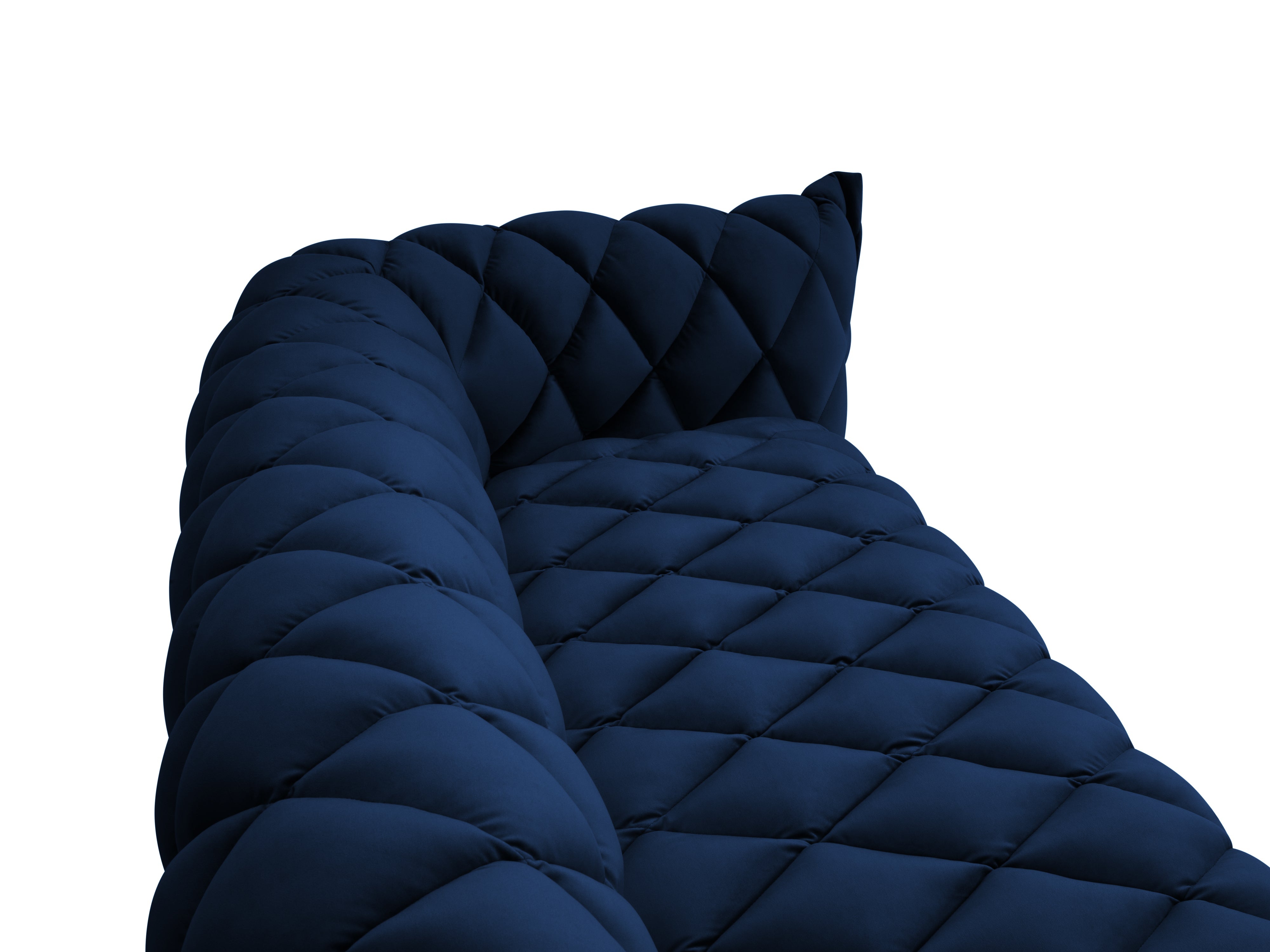 3-seater velvet sofa FLANDRIN royal blue