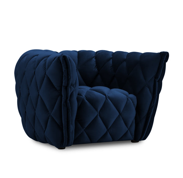 Velvet armchair FLANDRIN royal blue