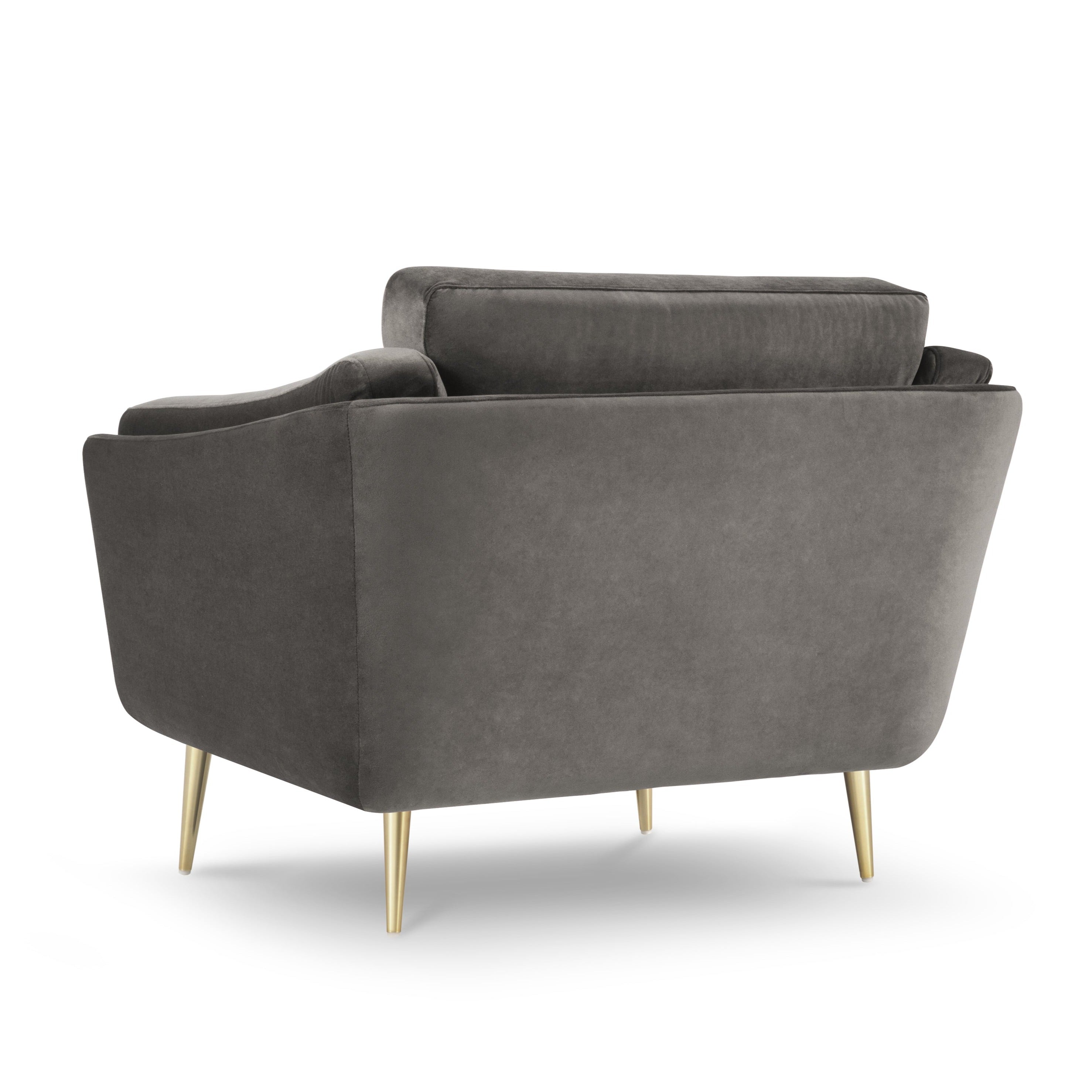 Velvet armchair DAUPHINE dark grey