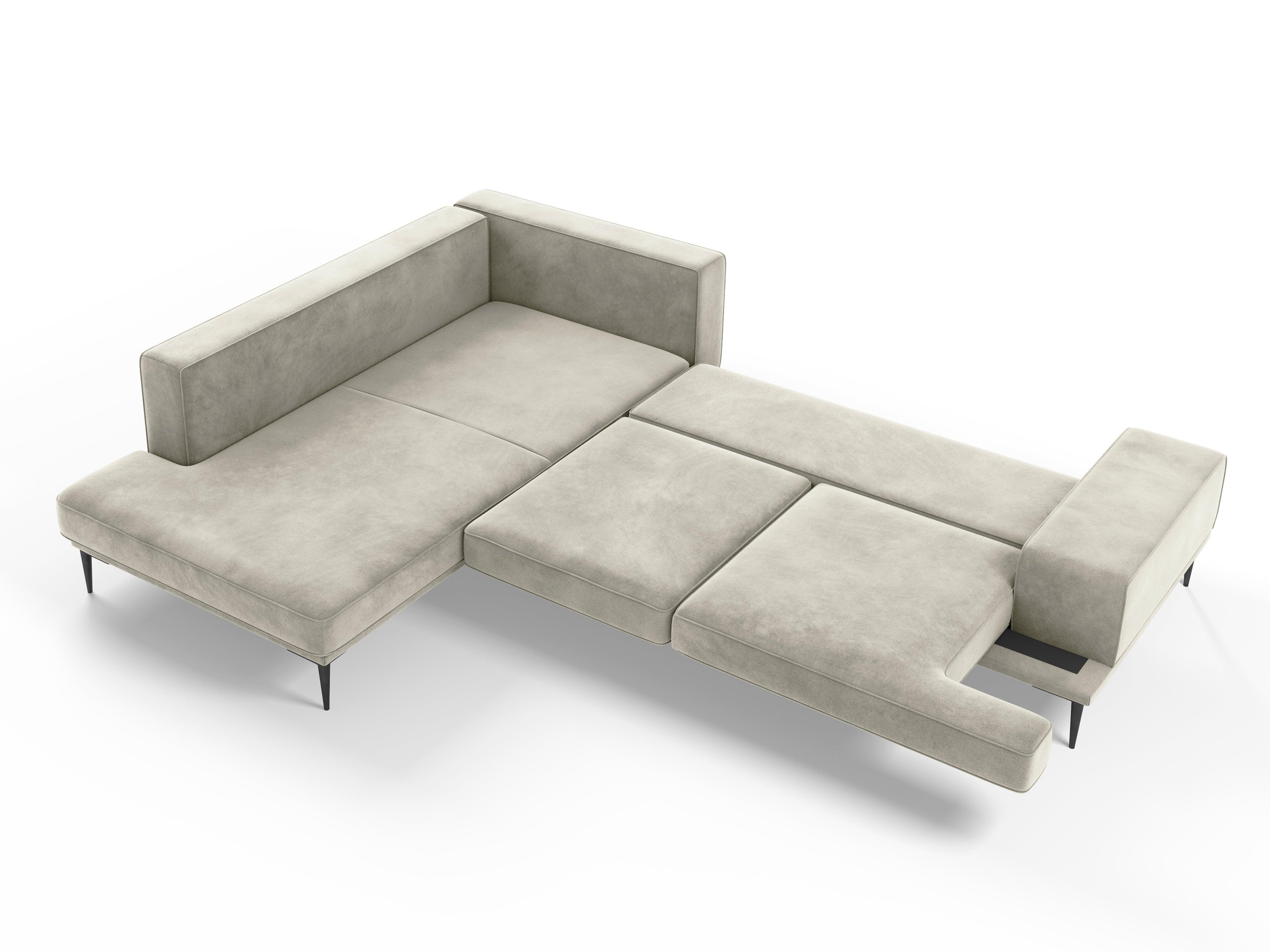Velvet corner sofa LIEGE beige