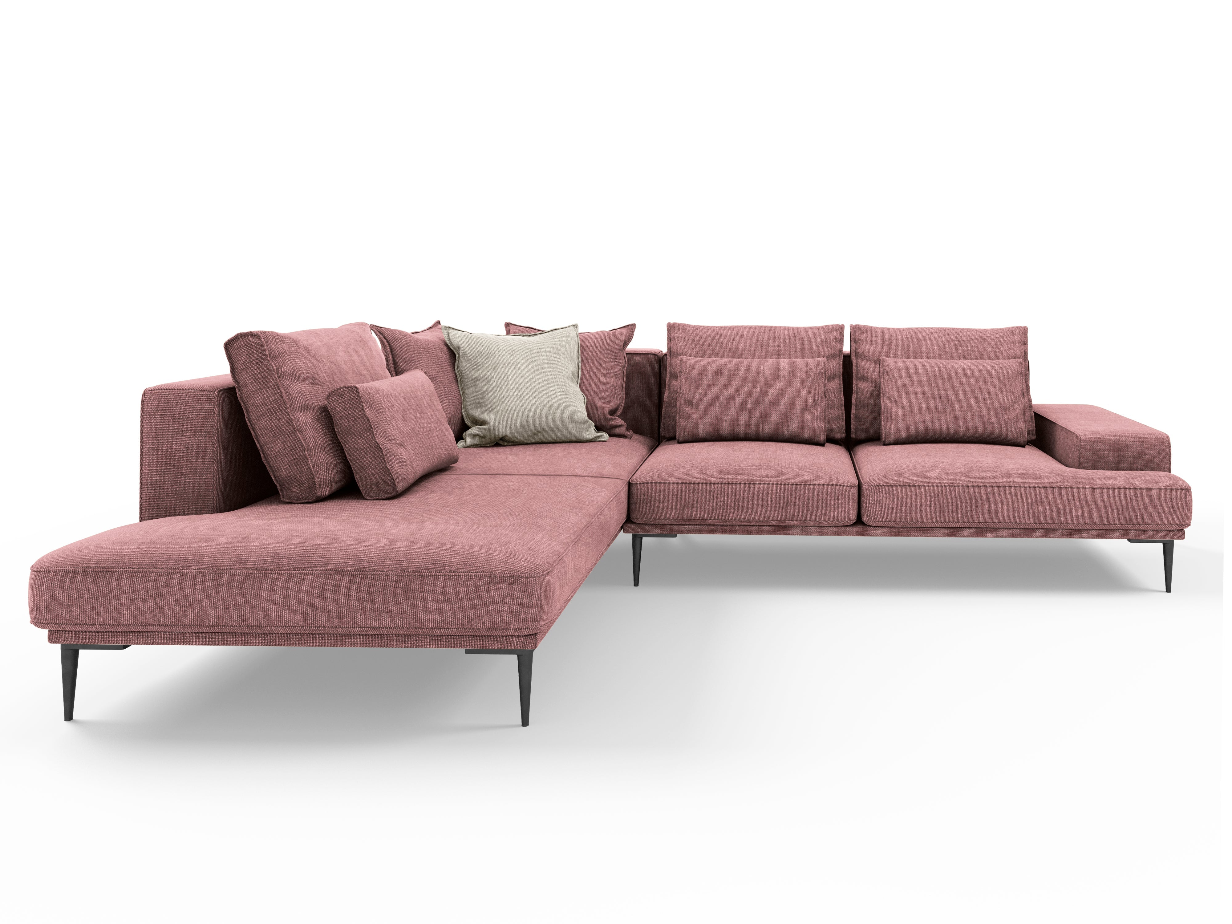 Left corner sofa LIEGE pink