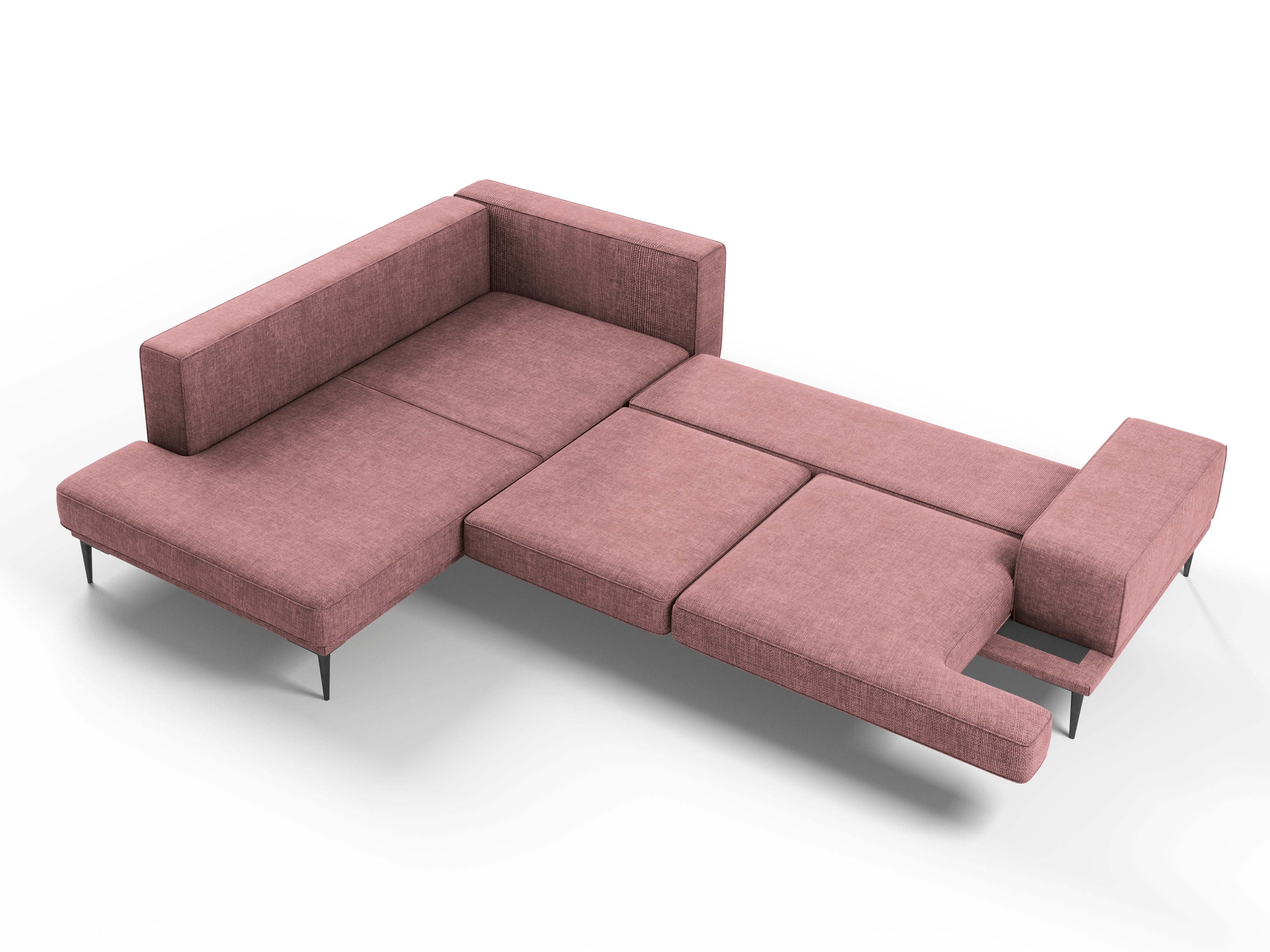 Left corner sofa LIEGE pink