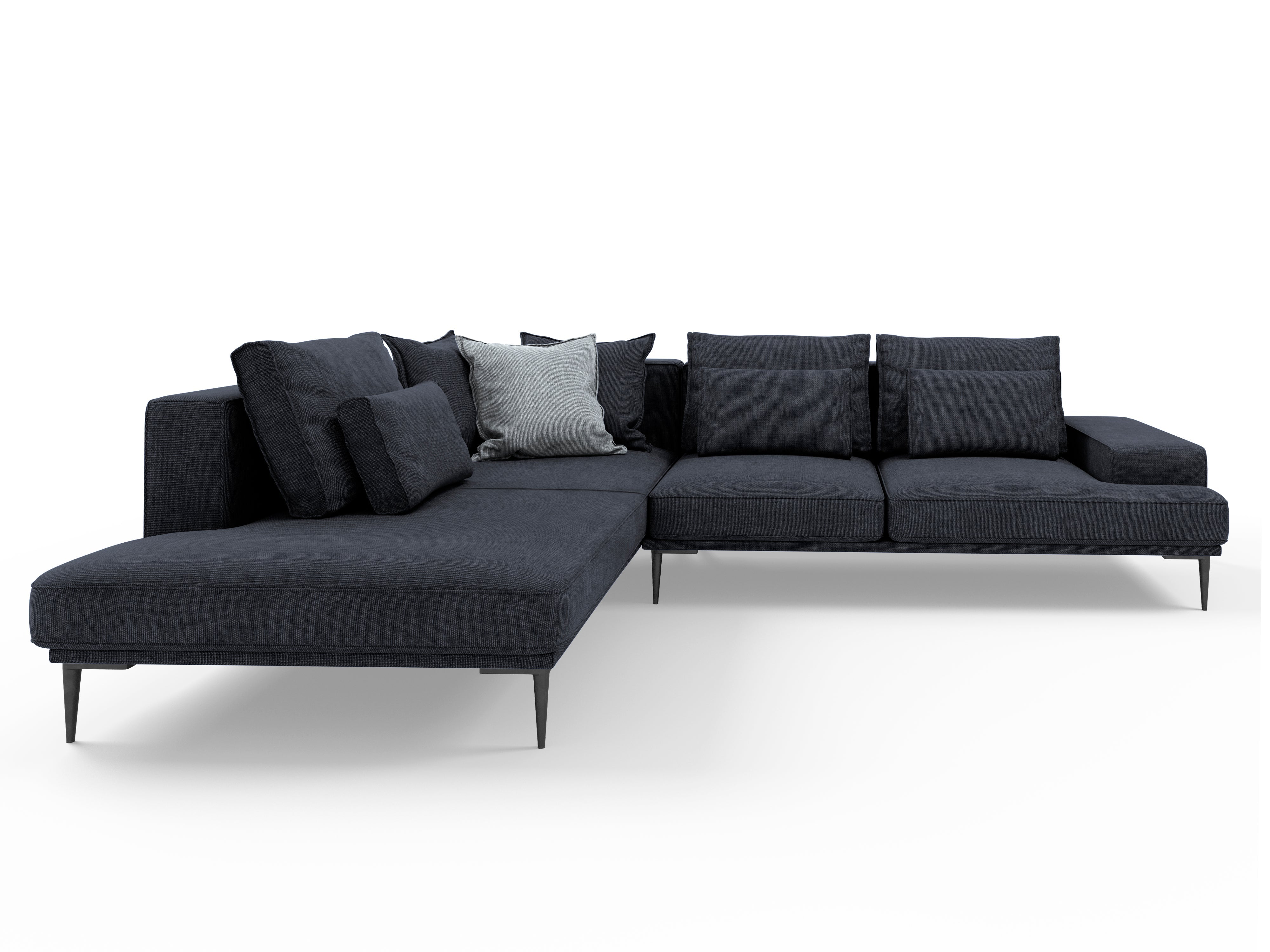 Left corner sofa LIEGE dark blue