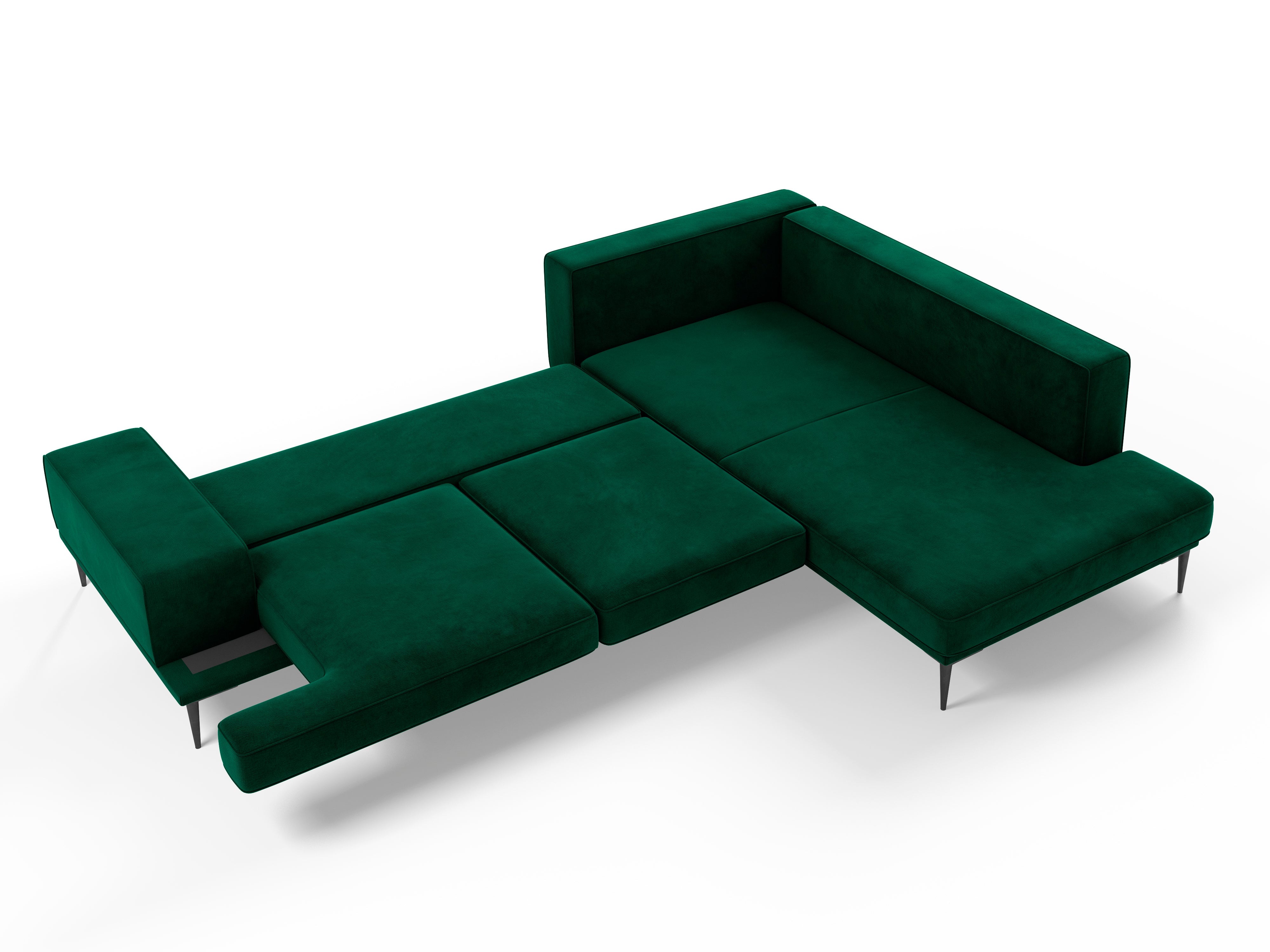 Velvet corner sofa LIEGE green