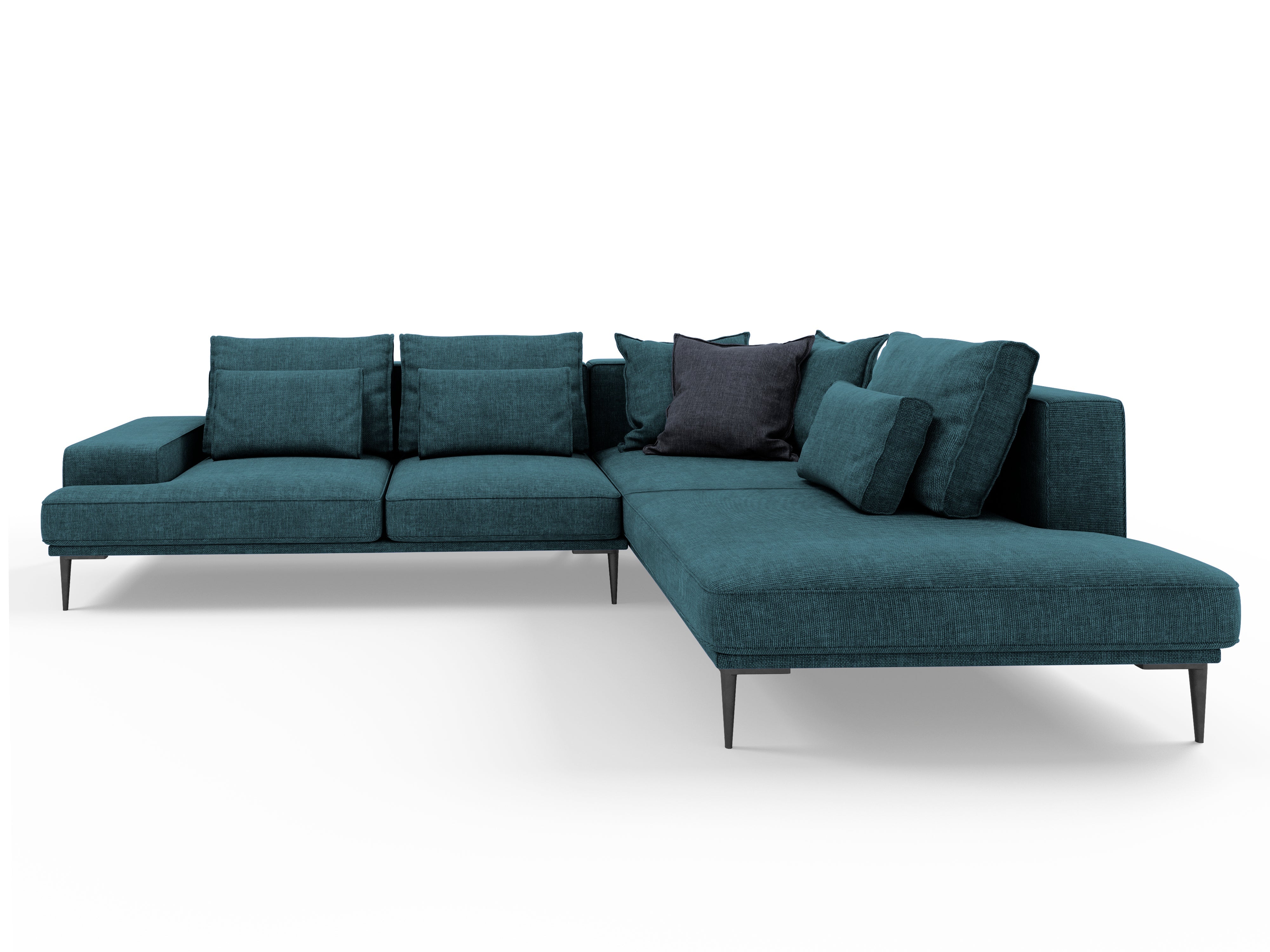 Turquoise right corner sofa LIEGE
