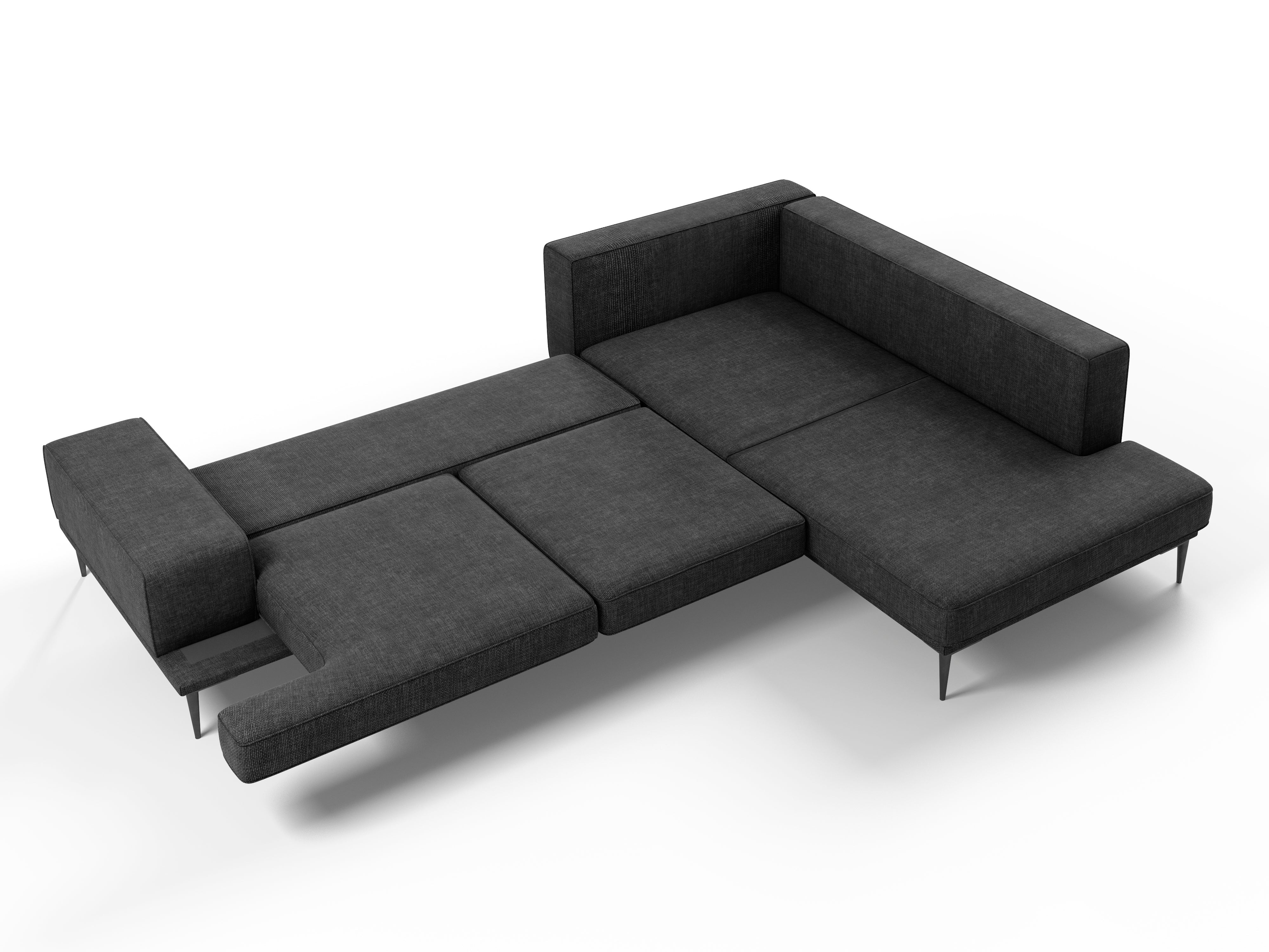 Right corner sofa LIEGE dark grey