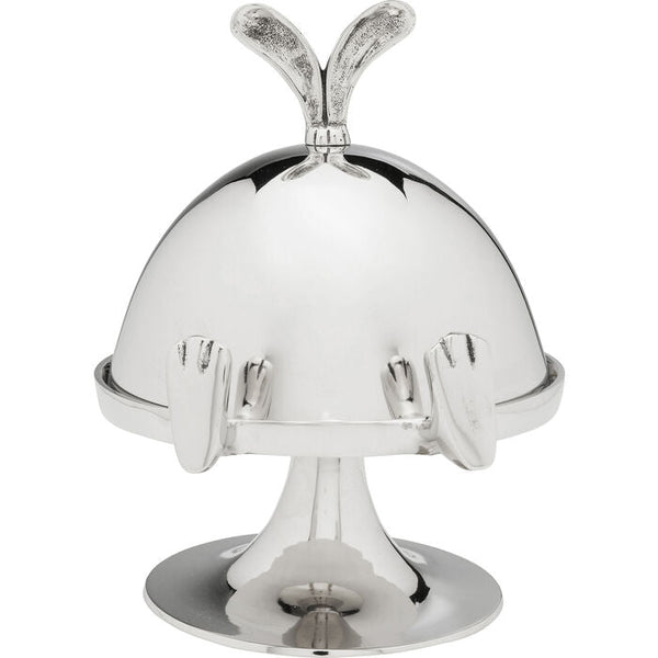 It is well known that rabbits are excellent runners. It has not been proven whether they can hold and serve the dough at the same time, but it is known that the bunny -shaped stand adds superpowers to the hosts of various meetings. Nickel -plated aluminum is very easy to clean. The stand will strengthen the flavor range of each dish from sweet cakes to dry dinner dishes. It can complement the table in a modern dining room, or a Scandinavian style dresser.