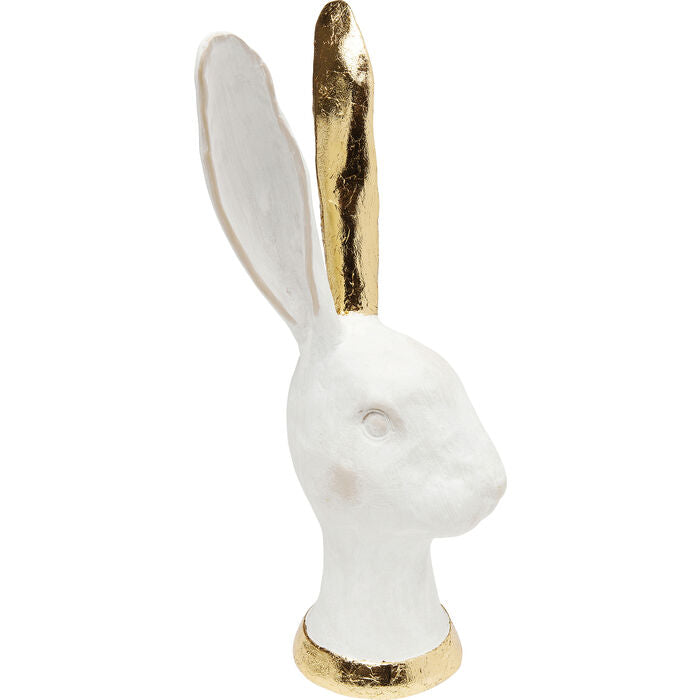 Porcelain appearance and shiny touch make the bunny with golden ears look extremely elegant. The non -ideal surface refers to the vintage style, giving it authenticity and uniqueness. Many will remind you of a carefree time spent with grandparents in the countryside or aunt in the mountains. Put on a shelf with flowers, she will break the green color and introduce a revival. The chest of drawers is also a great idea to settle this decoration, especially in a retro -style living room.