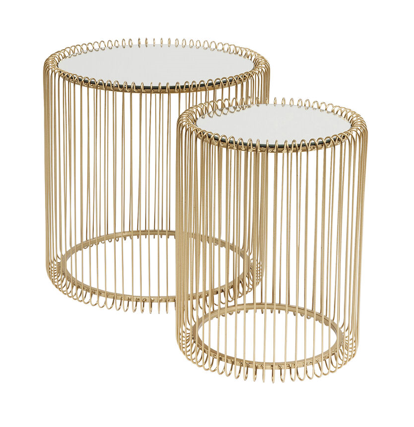 Side table set WIRE gold
