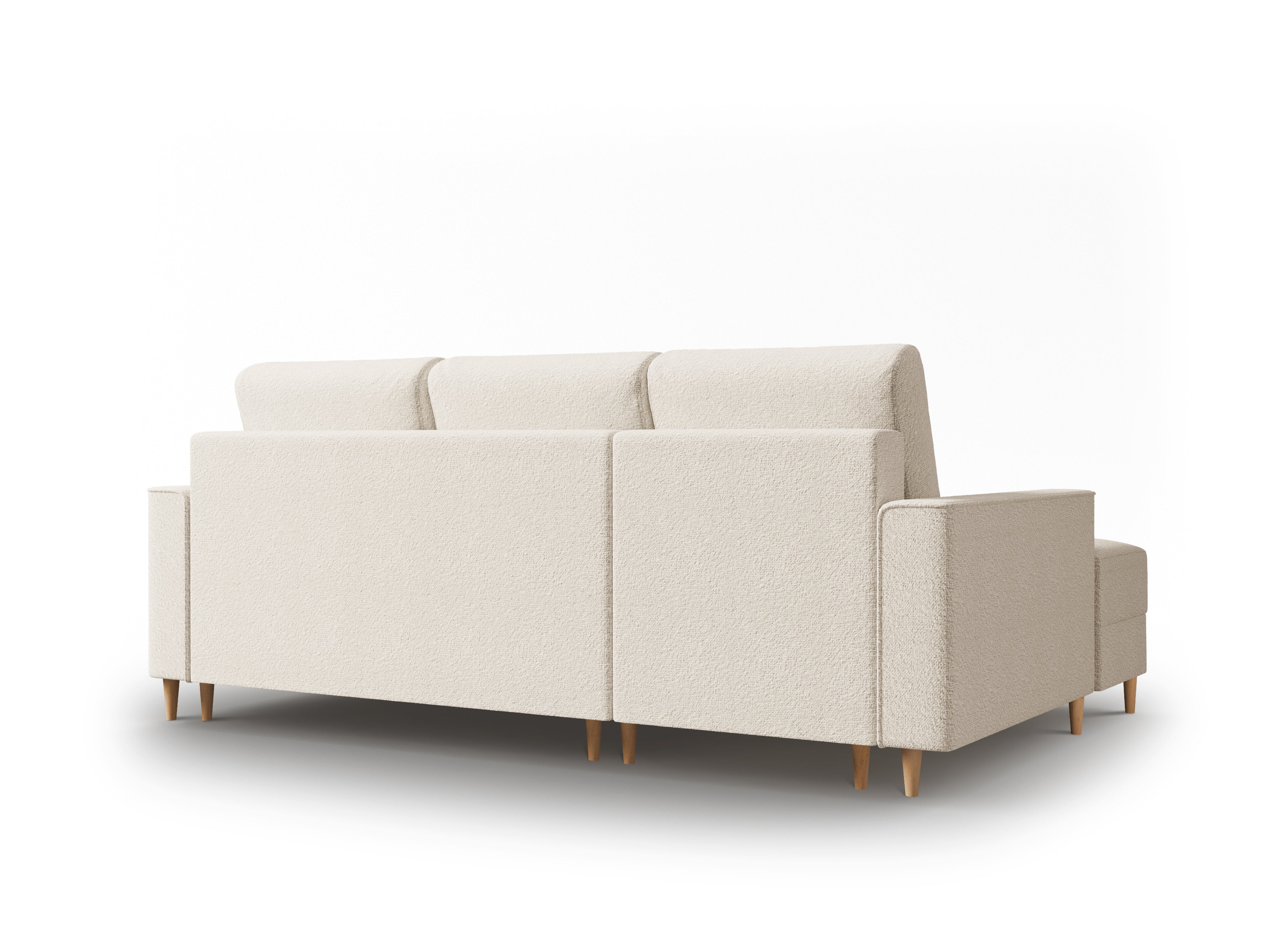 Boucle Left Corner Sofa With Bed Function And Box, "Cartadera", 4 Seats, 225x147x90
Made in Europe, Mazzini Sofas, Eye on Design