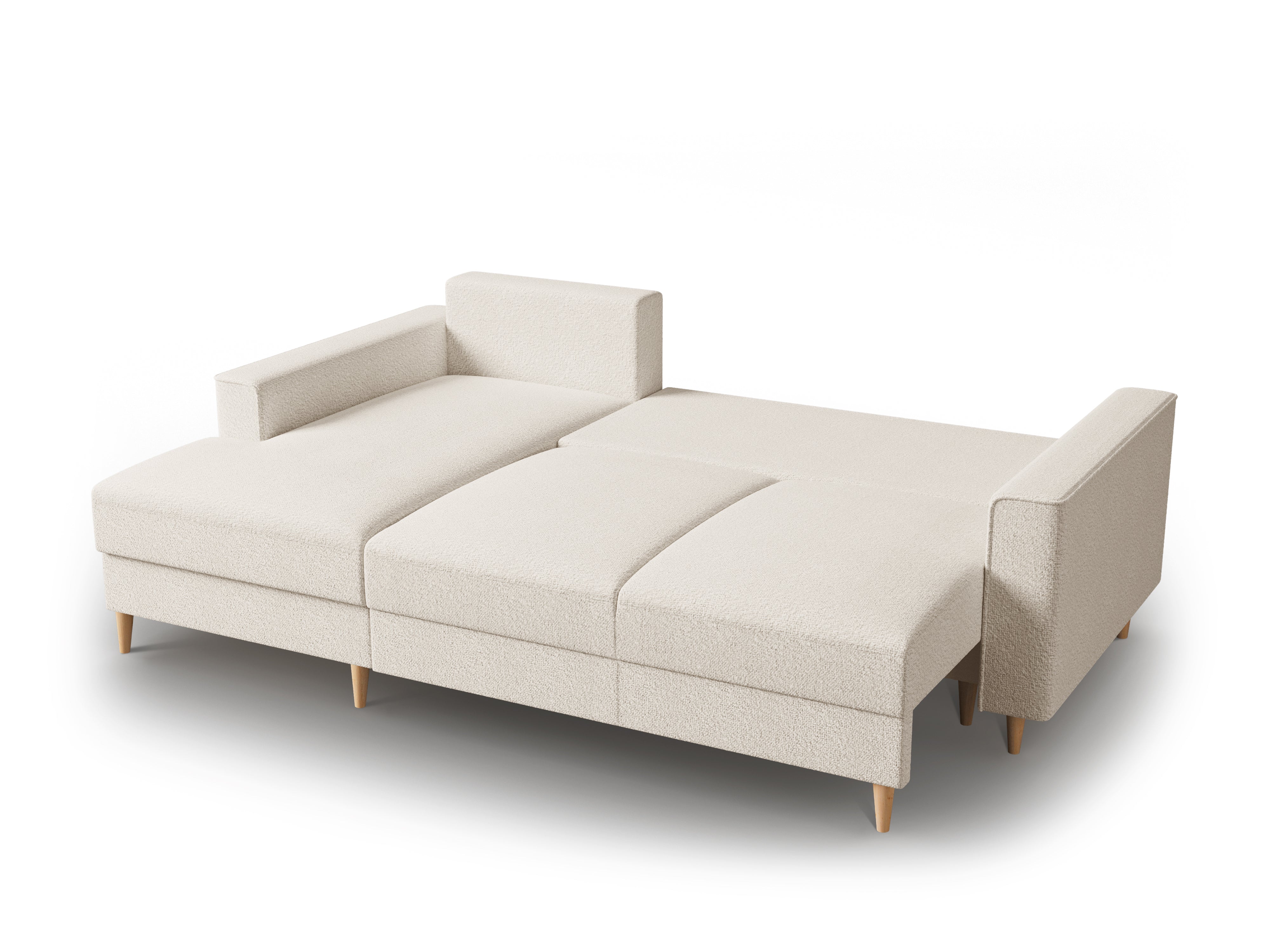 Boucle Left Corner Sofa With Bed Function And Box, "Cartadera", 4 Seats, 225x147x90
Made in Europe, Mazzini Sofas, Eye on Design