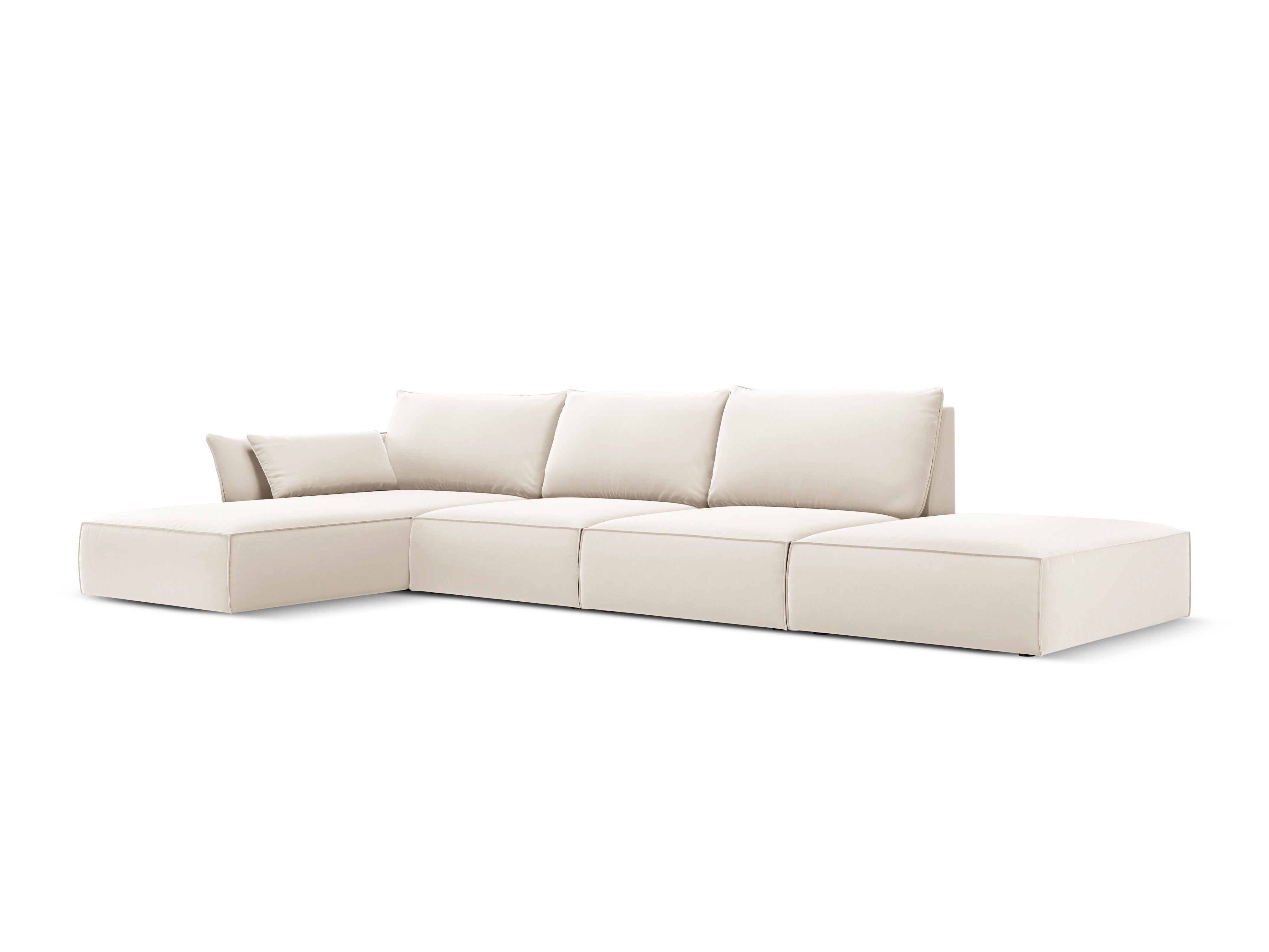 Velvet Left Corner Sofa, "Vanda", 5 Seats, 386x166x85
Made in Europe, Mazzini Sofas, Eye on Design