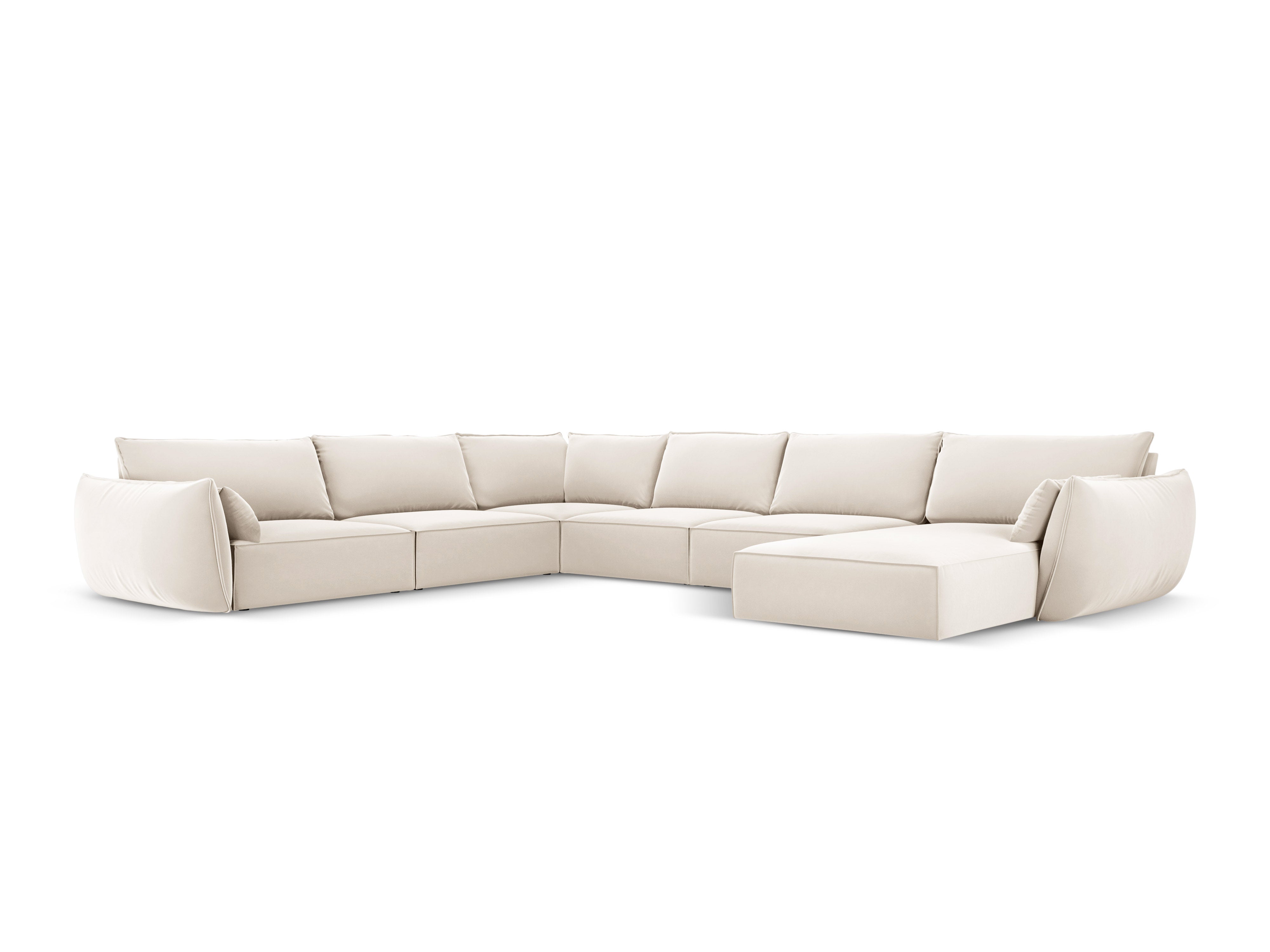 Velvet Panoramic Left Corner Sofa, "Vanda", 8 Seats, 384x284x85
Made in Europe, Mazzini Sofas, Eye on Design