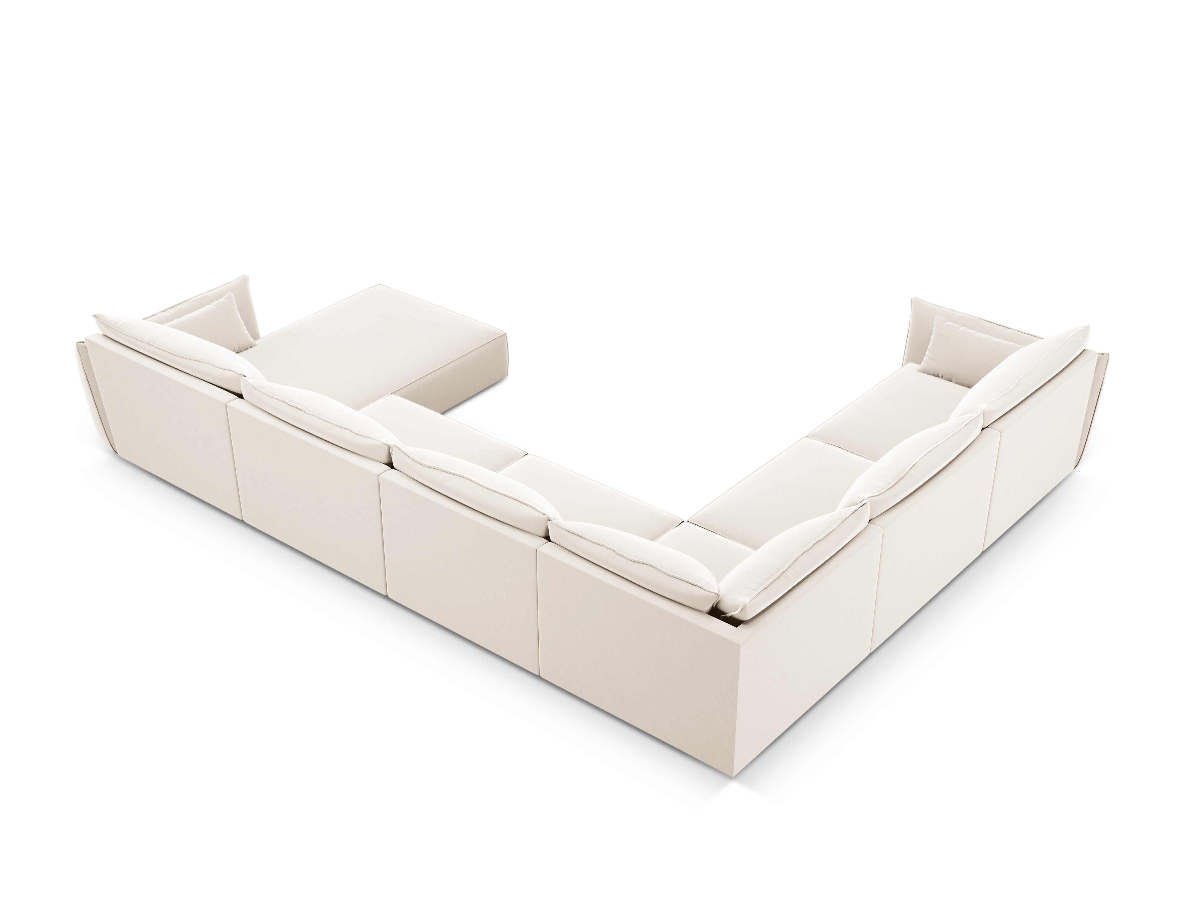 Velvet Panoramic Left Corner Sofa, "Vanda", 8 Seats, 384x284x85
Made in Europe, Mazzini Sofas, Eye on Design