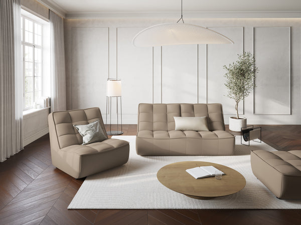 Sofa skórzana 2-osobowa MONI cappuccino, Maison Heritage, Eye on Design